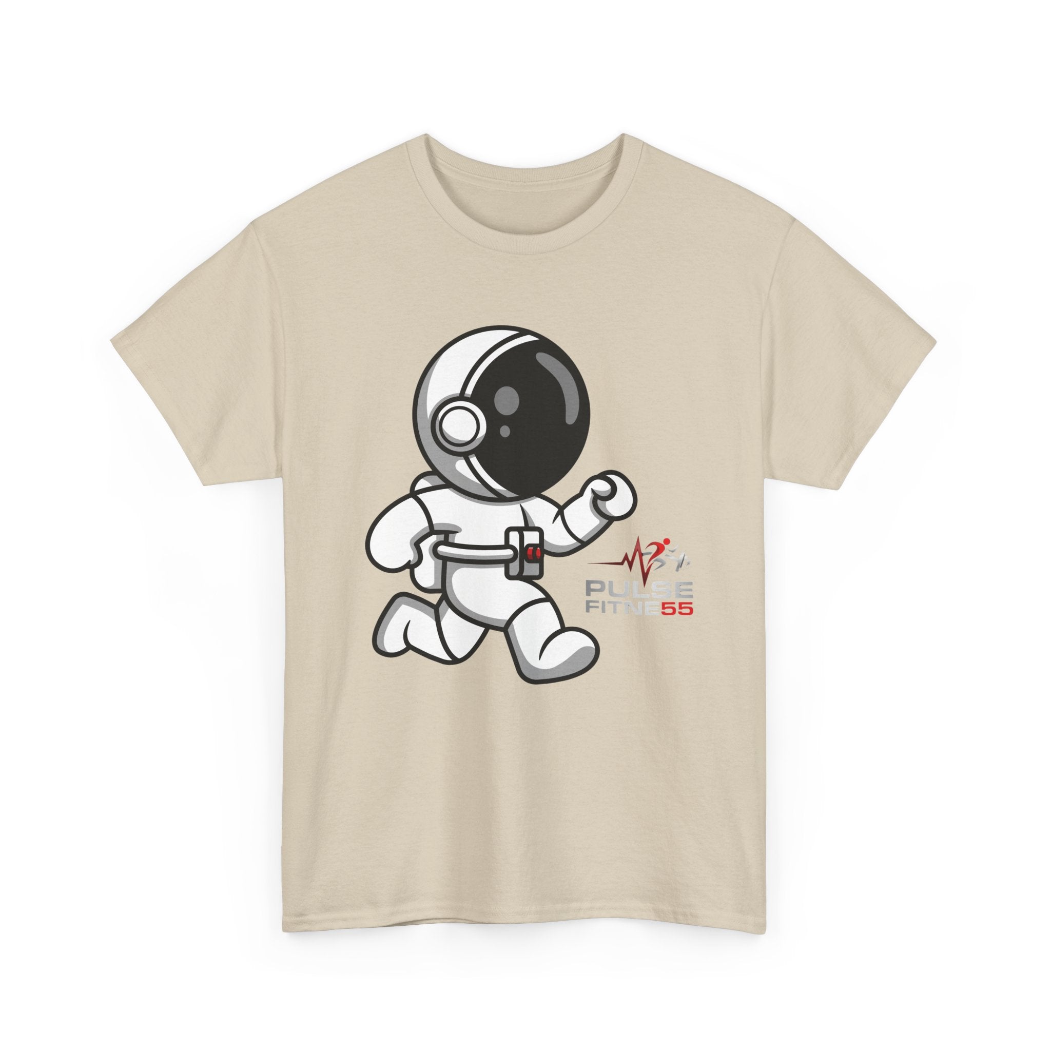 Pulse Fitne55 graphic heavy Cotton Tee - astronaut running