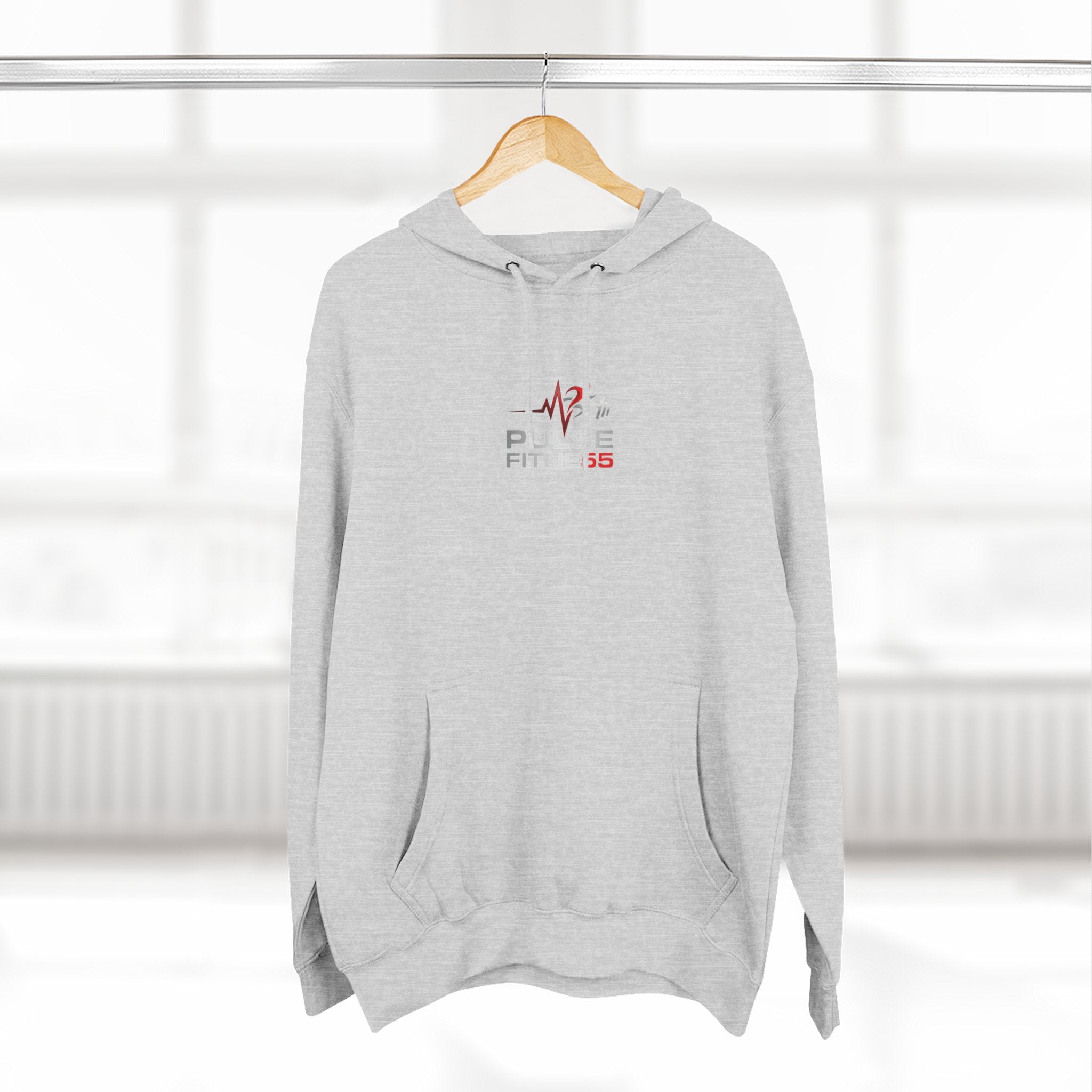 Fitness Pulse Hoodie — 'Pulse Fitness 55' Motivational Gym Sweatshirt