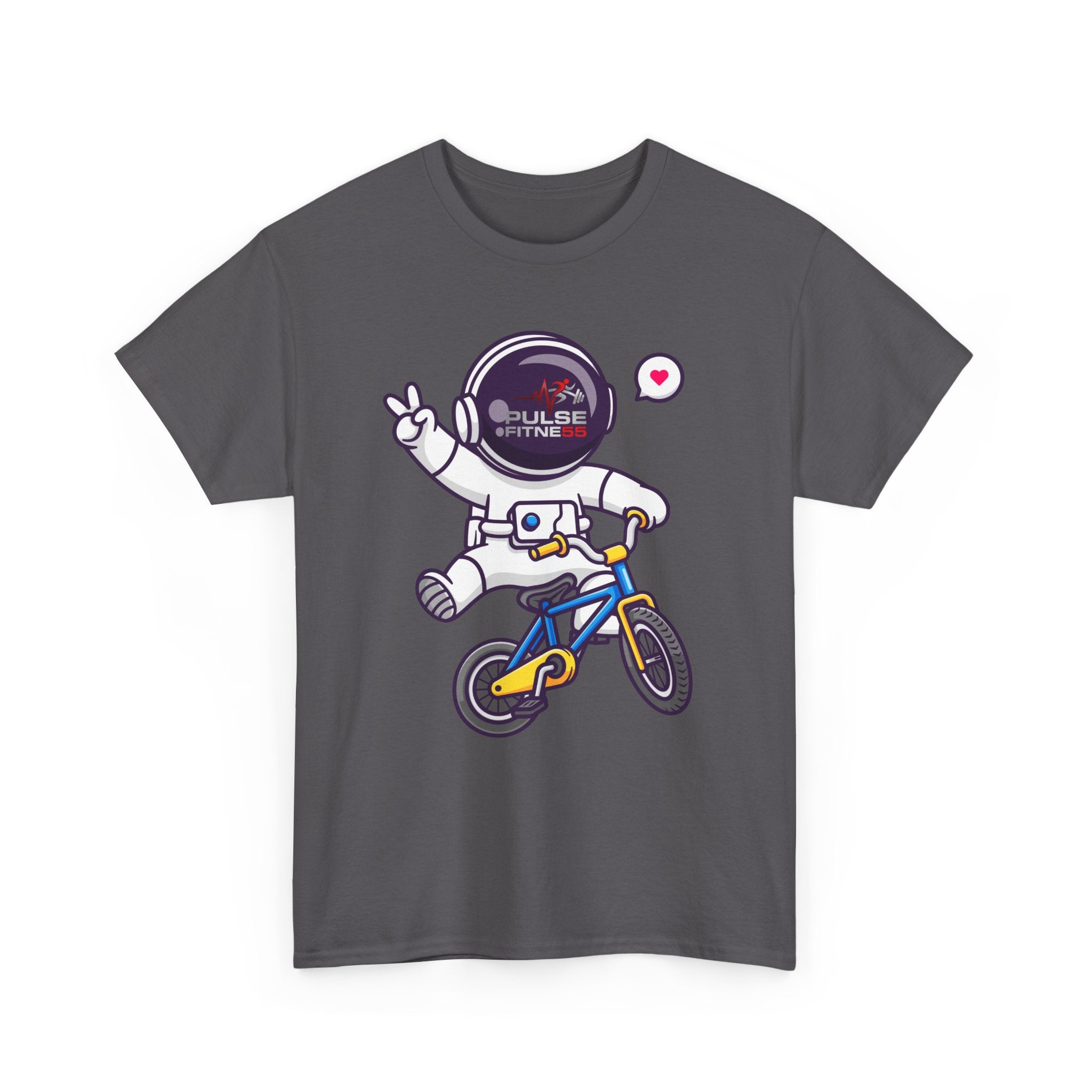 Pulse Fitne55 graphic heavy Cotton Tee - astronaut bike