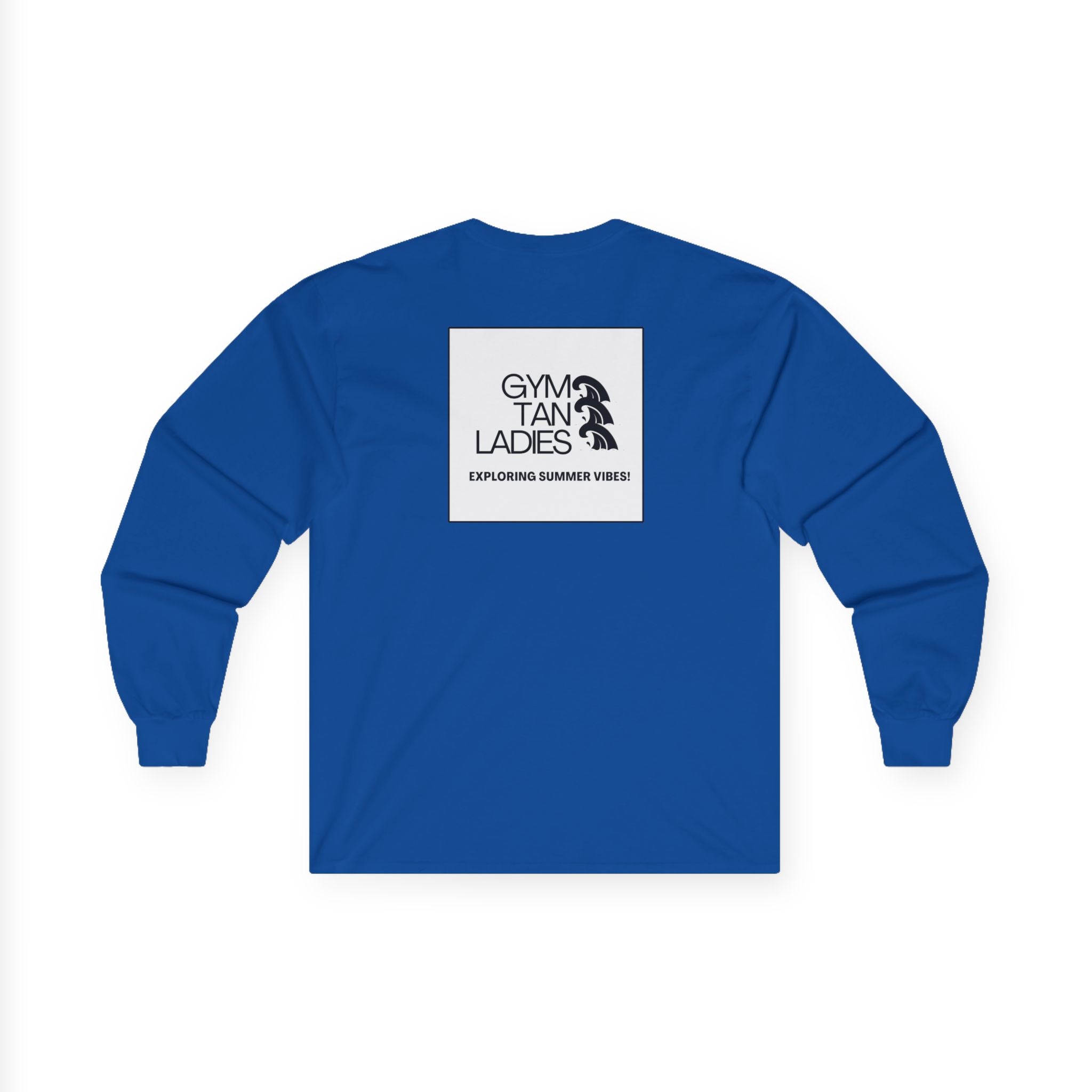 Mens Gym Tan logo Long Sleeve Tee