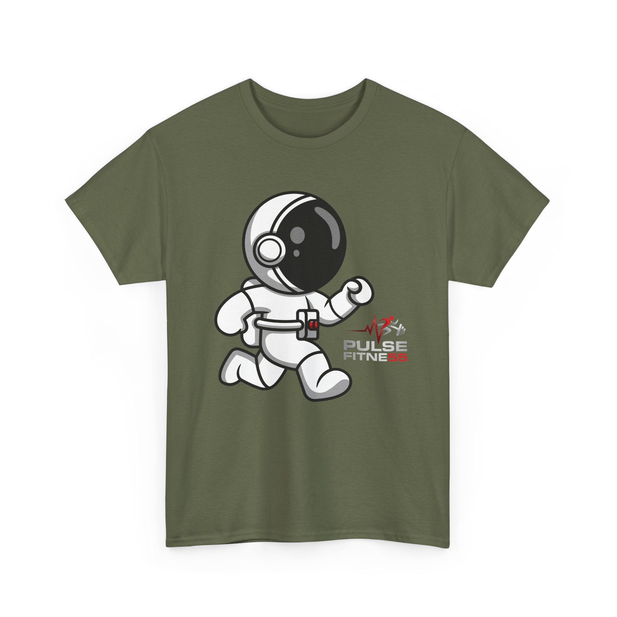 Pulse Fitne55 graphic heavy Cotton Tee - astronaut running