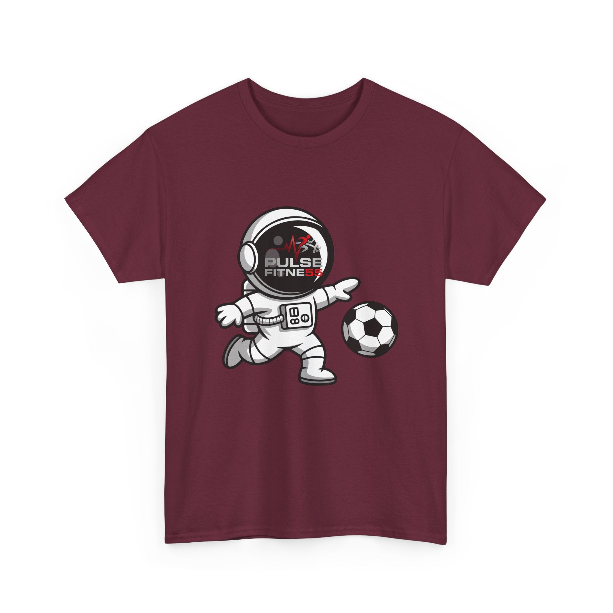 Pulse Fitne55 graphic heavy Cotton Tee - astronaut soccer