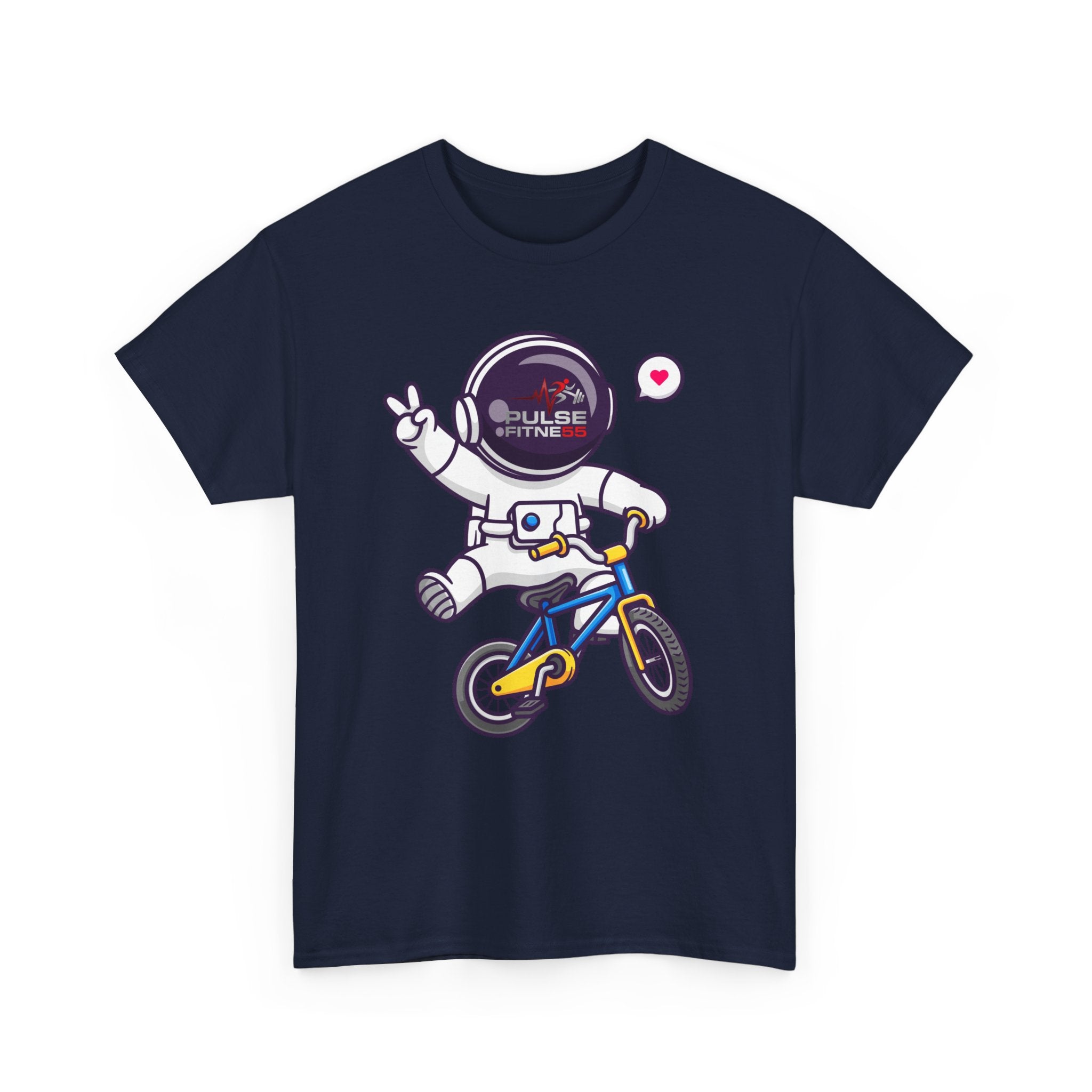 Pulse Fitne55 graphic heavy Cotton Tee - astronaut bike