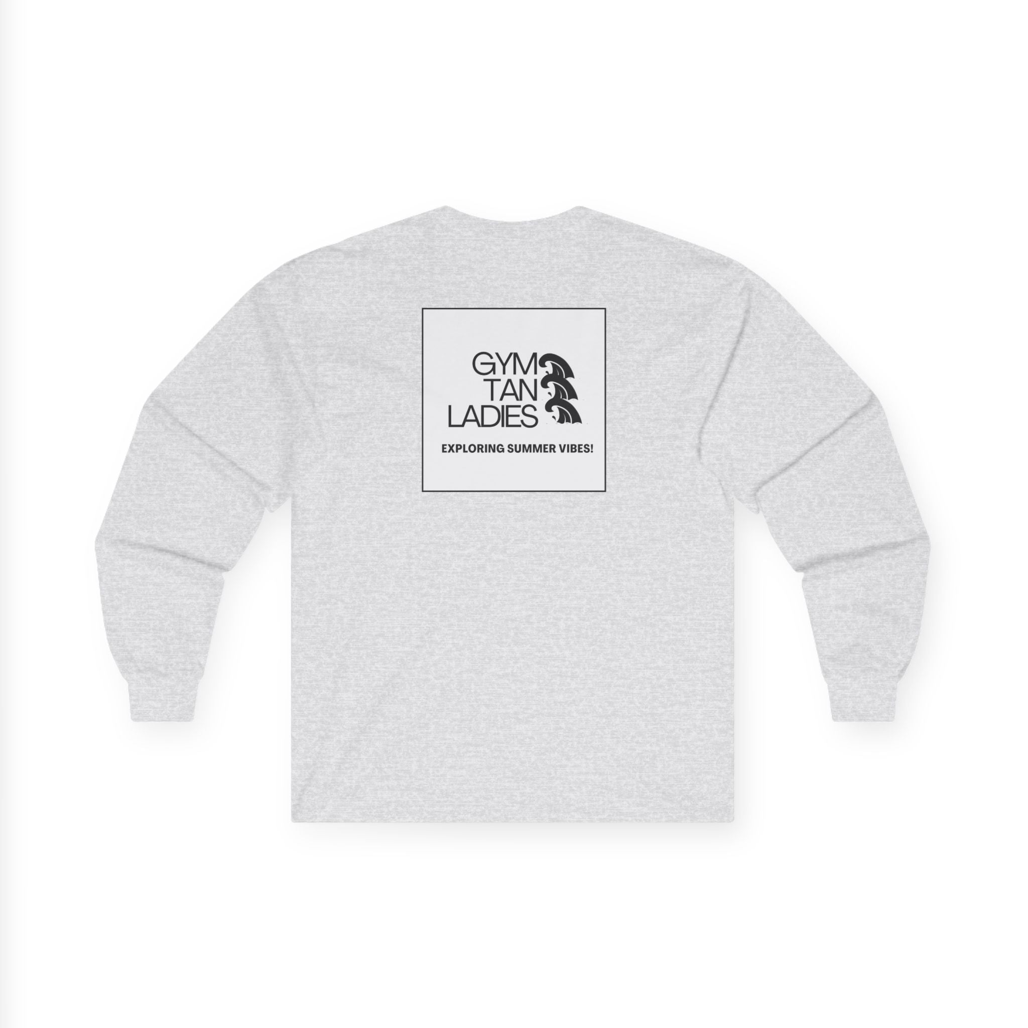 Mens Gym Tan logo Long Sleeve Tee