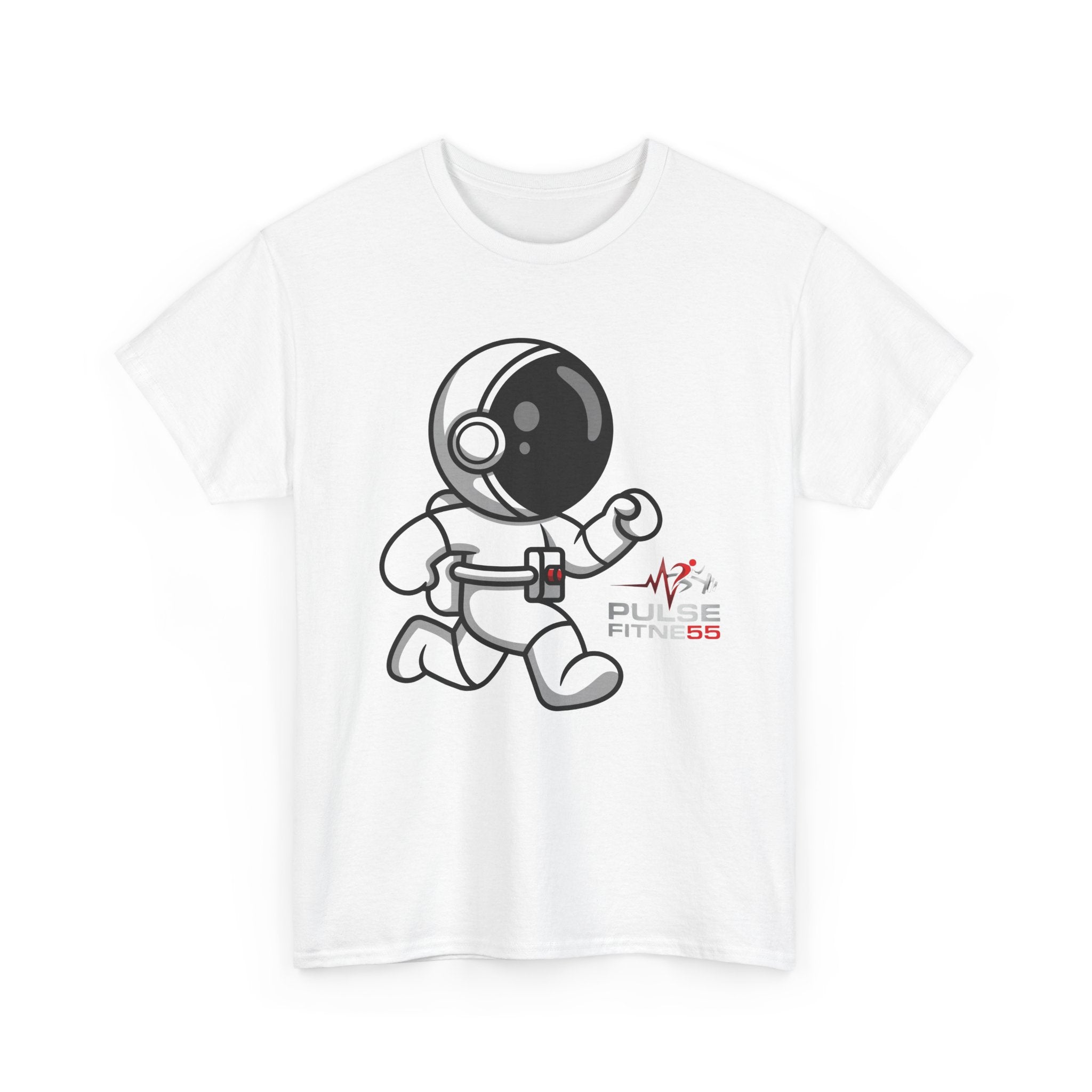 Pulse Fitne55 graphic heavy Cotton Tee - astronaut running