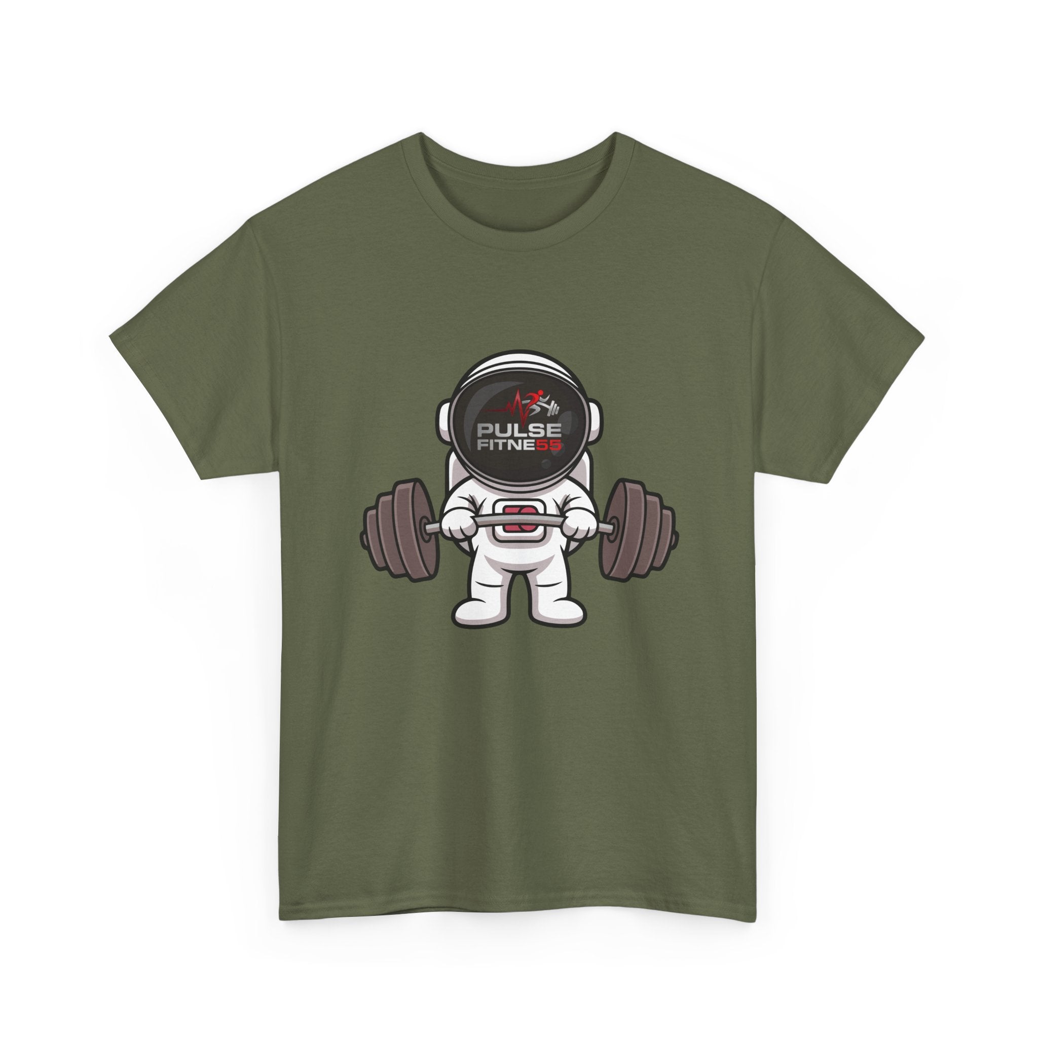 Pulse Fitne55 graphic heavy Cotton Tee - astronaut weights