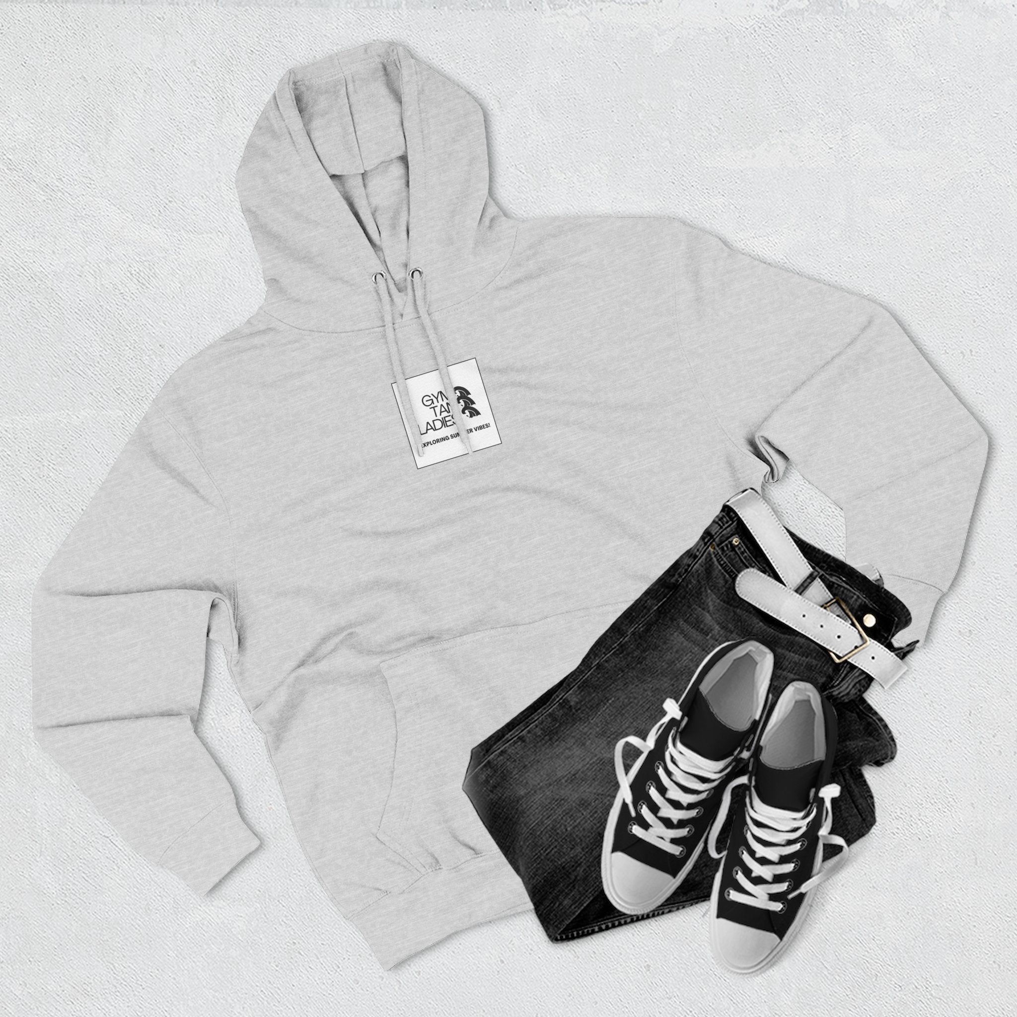 Pulse Fitne55 Gym Tan Ladies Hoodie — 'Exploring Summer Vibes' Graphic Pullover