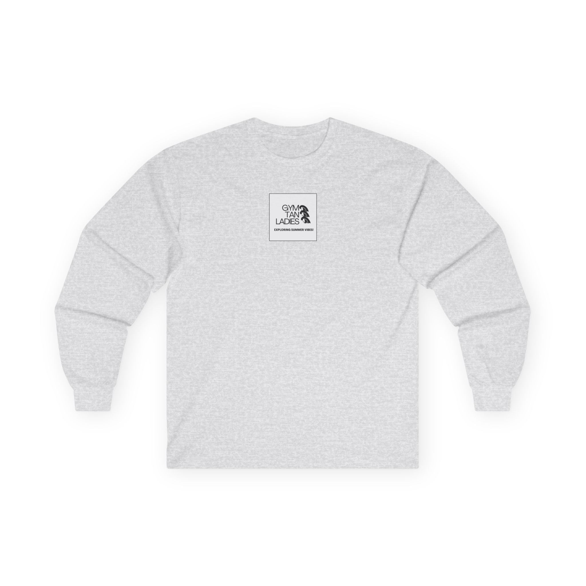 Mens Gym Tan logo Long Sleeve Tee