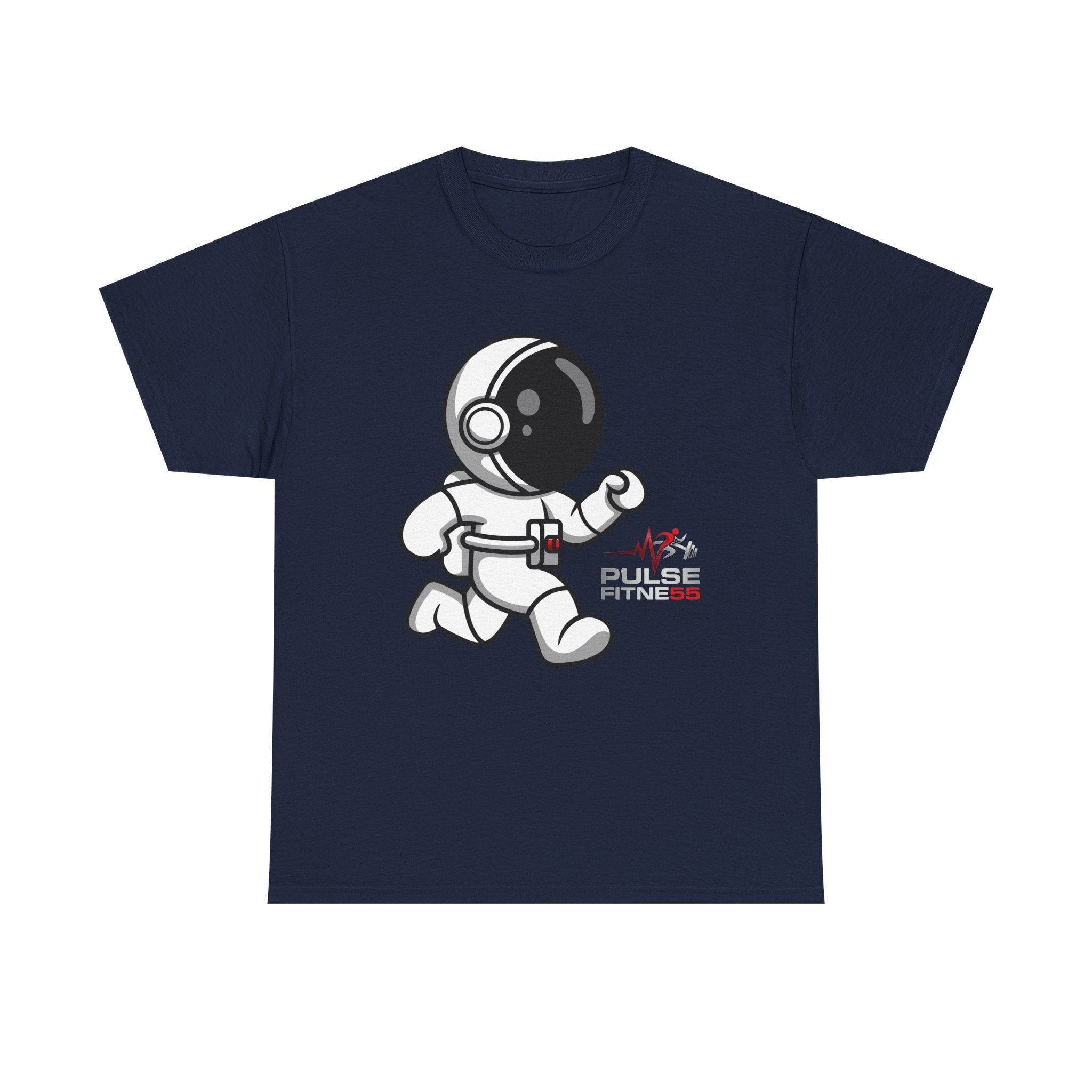 Pulse Fitne55 graphic heavy Cotton Tee - astronaut running