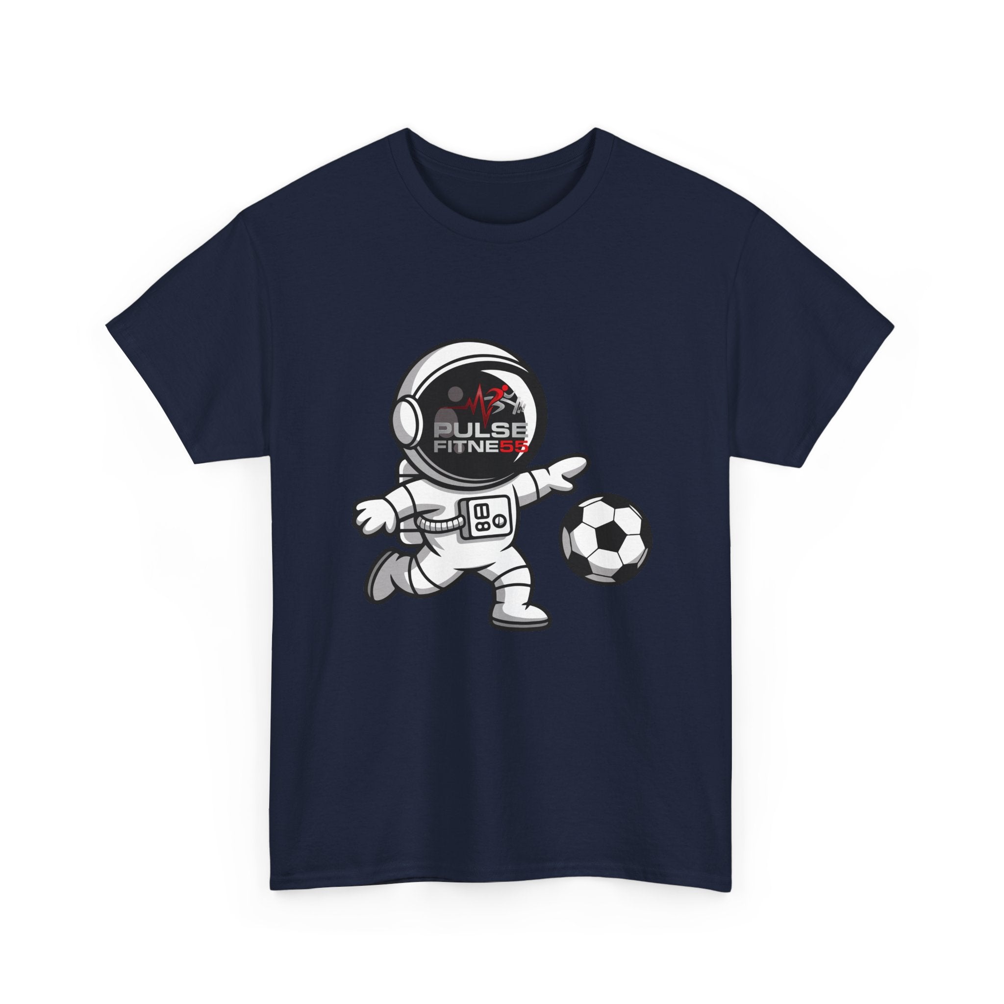 Pulse Fitne55 graphic heavy Cotton Tee - astronaut soccer