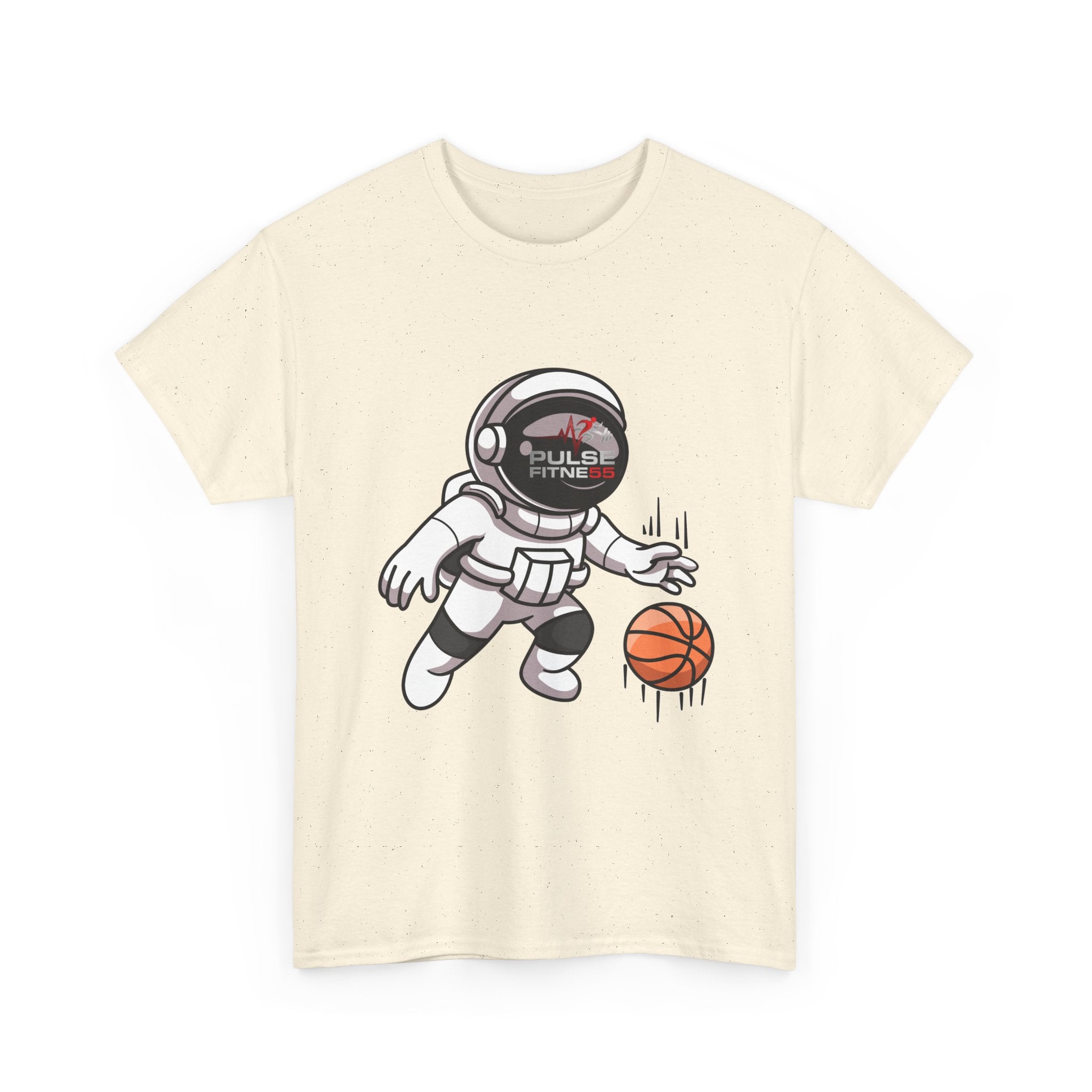 Pulse Fitne55 graphic heavy Cotton Tee - astronaut basketball