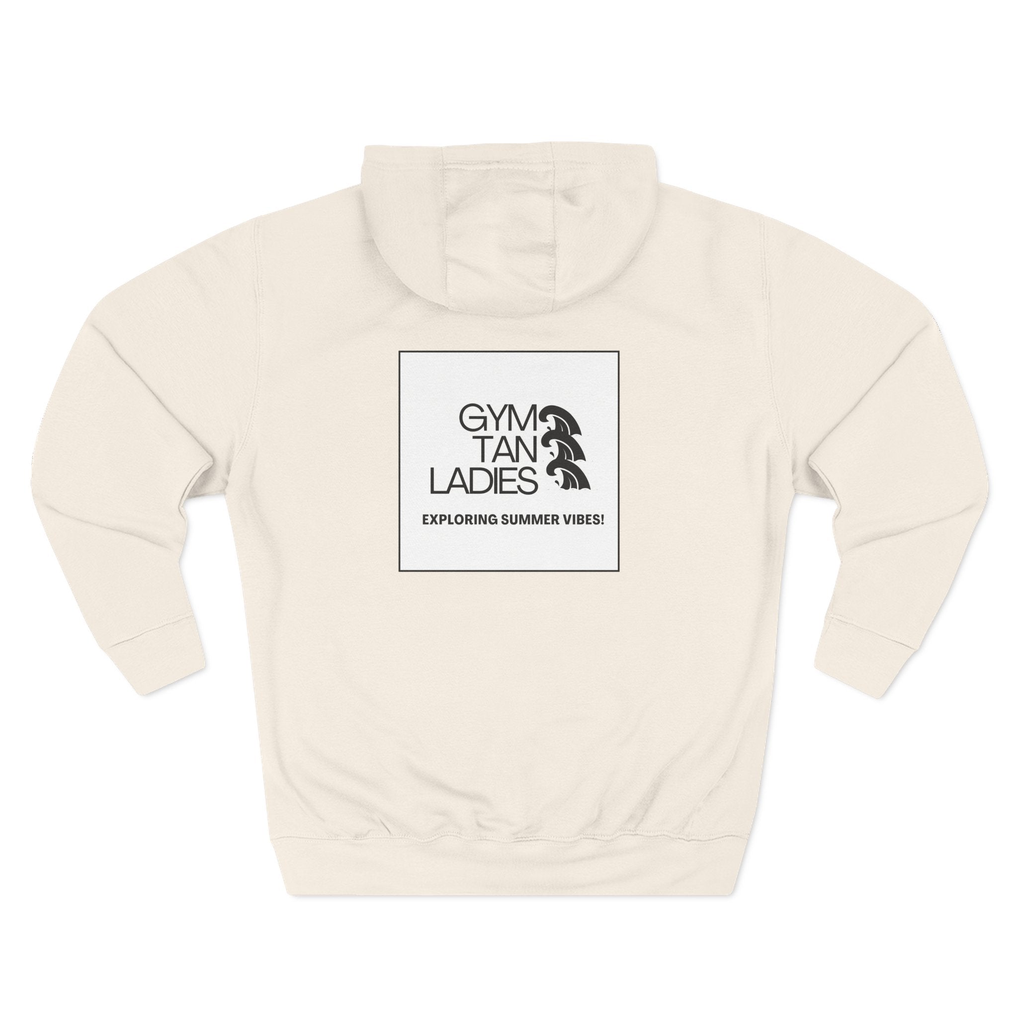 Pulse Fitne55 Gym Tan Ladies Hoodie — 'Exploring Summer Vibes' Graphic Pullover