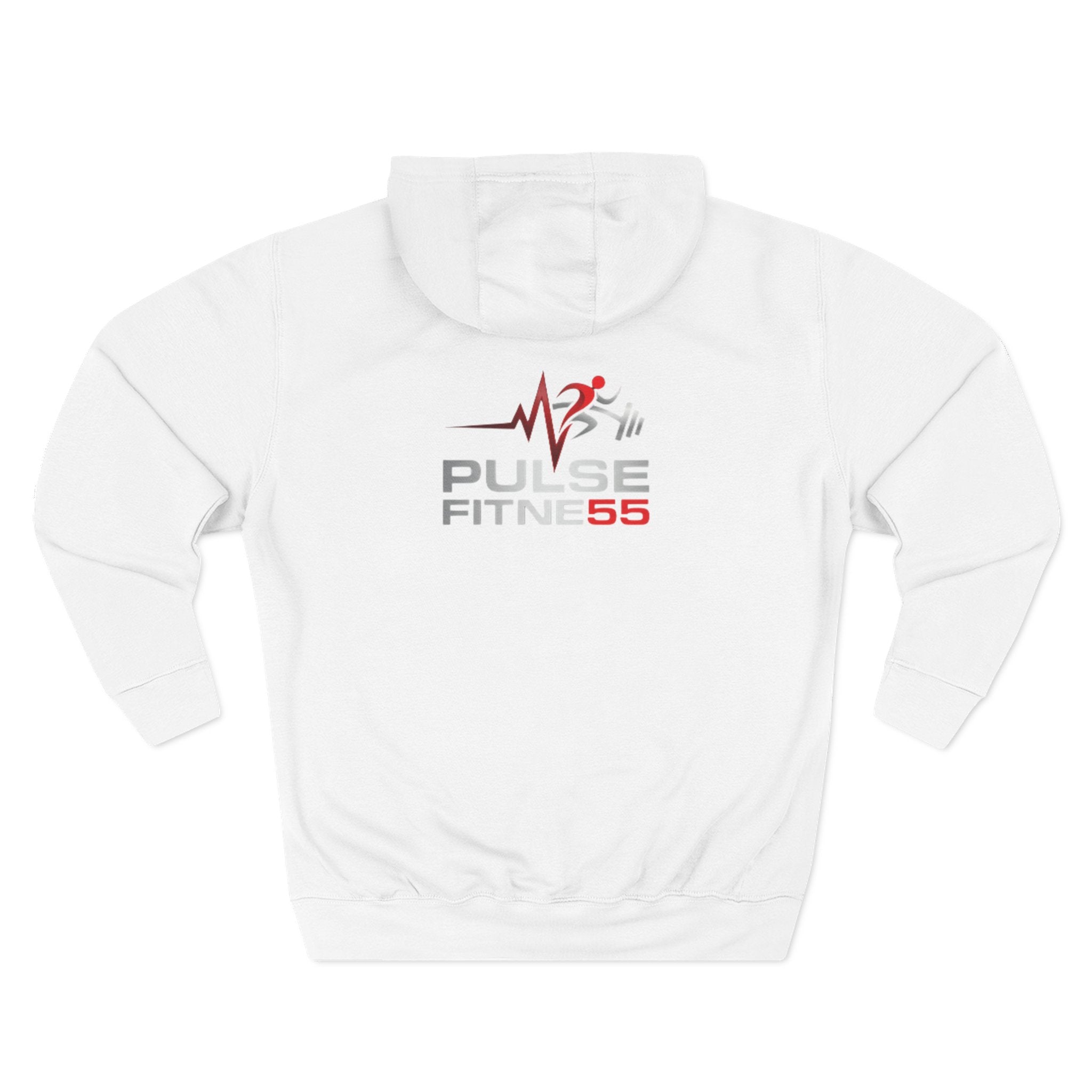 Fitness Hoodie — Barbell Deadlift Graphic Pullover (Pulse Fitne55 Logo)