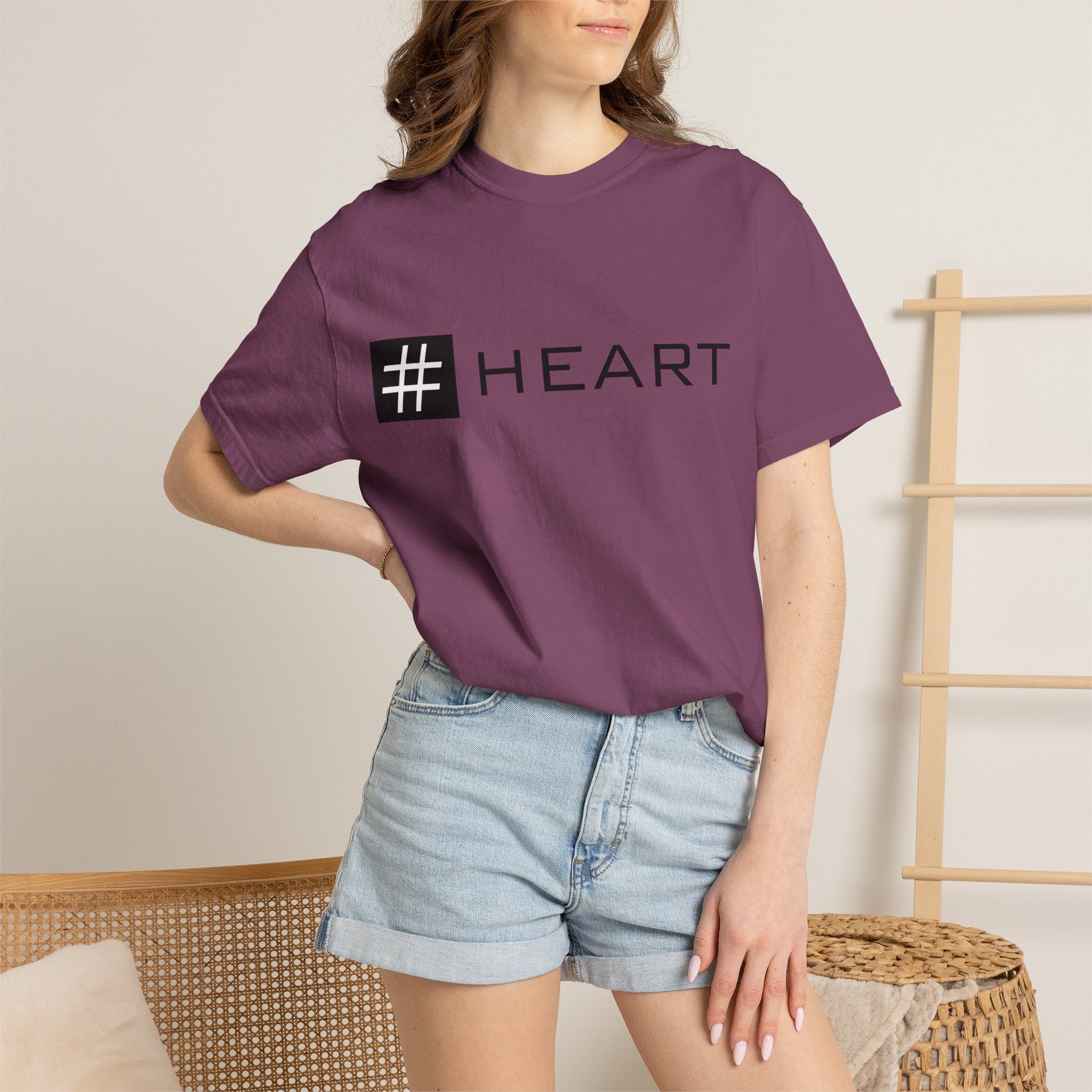 Pulse Fitne55 - Hashtag Heart T-Shirt — Minimalist Graphic Tee with “# HEART” Design