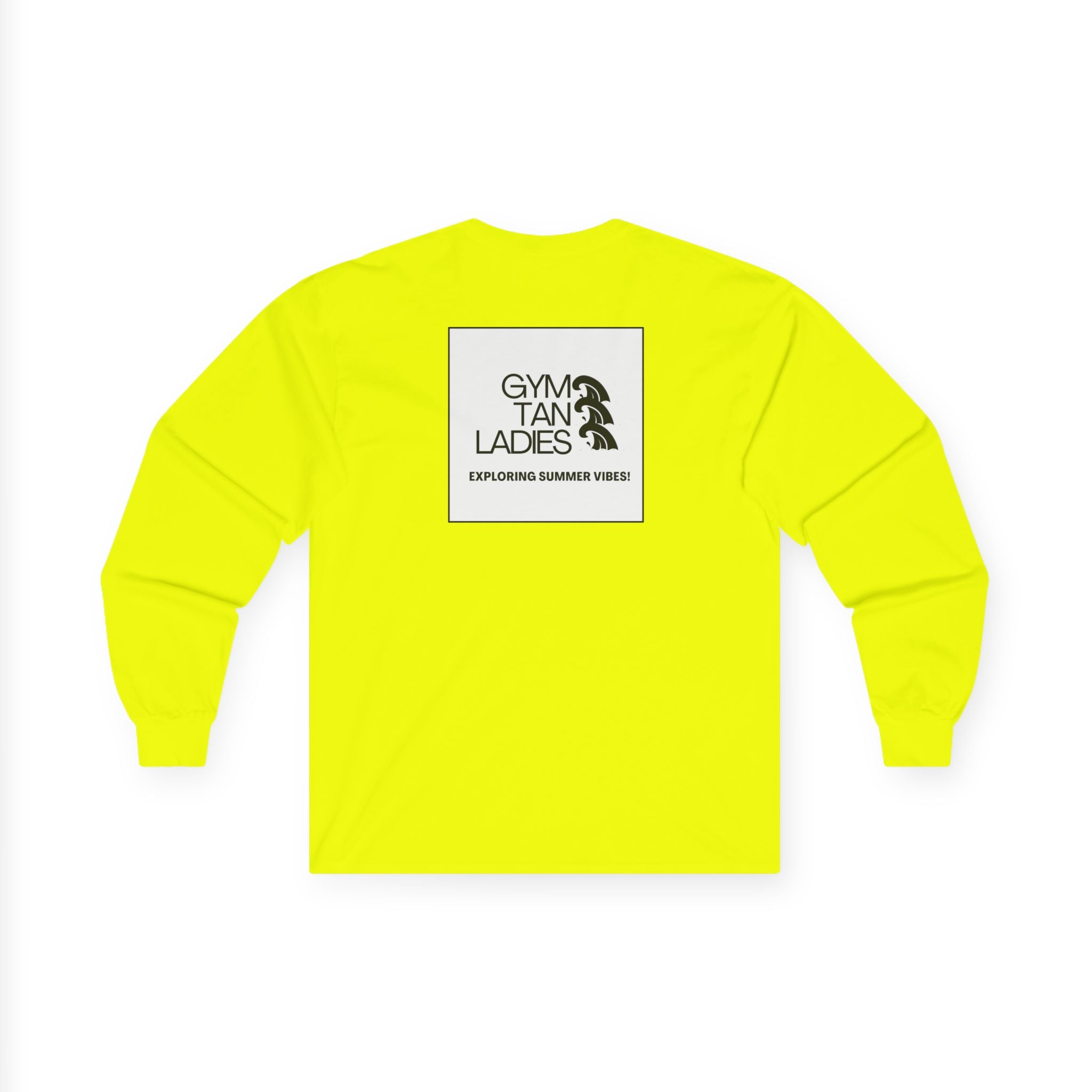 Mens Gym Tan logo Long Sleeve Tee