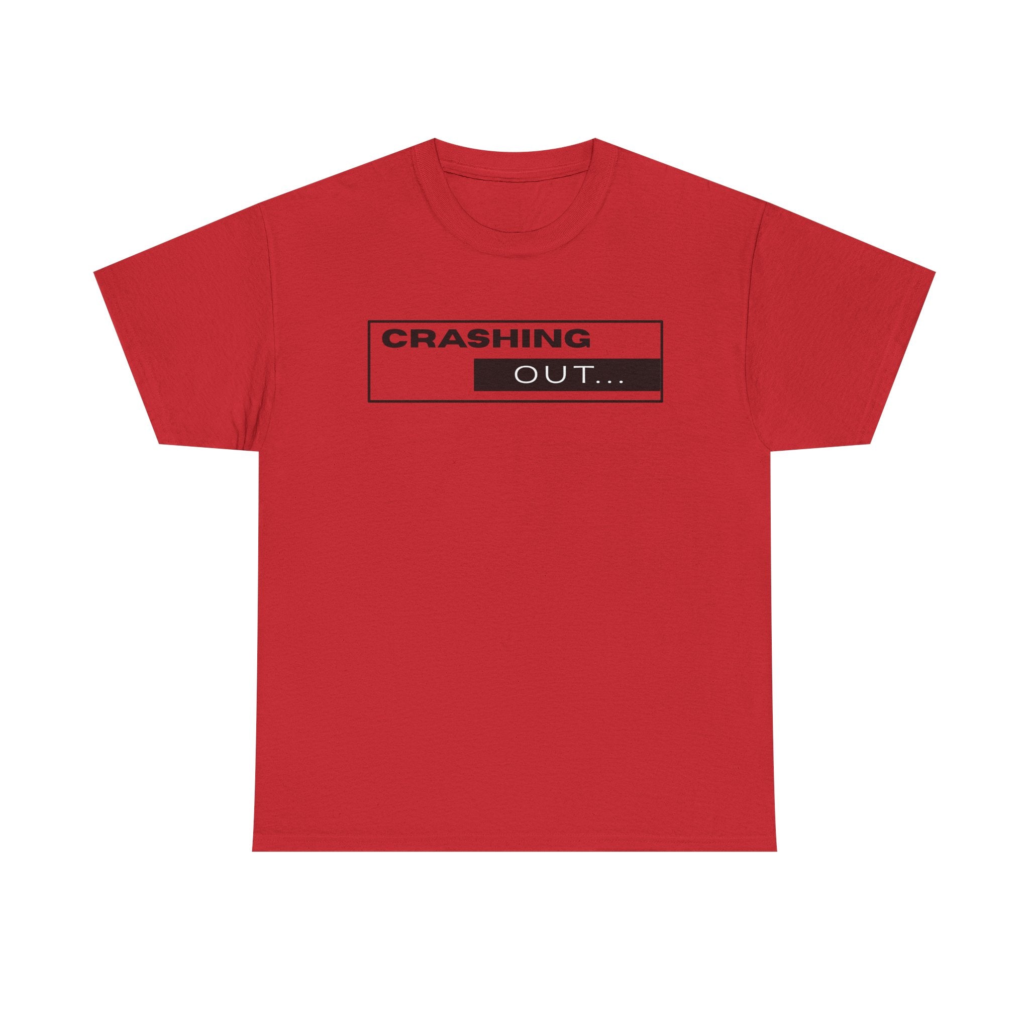 Crashing Out T-Shirt — Minimal Loading Bar Graphic Tee