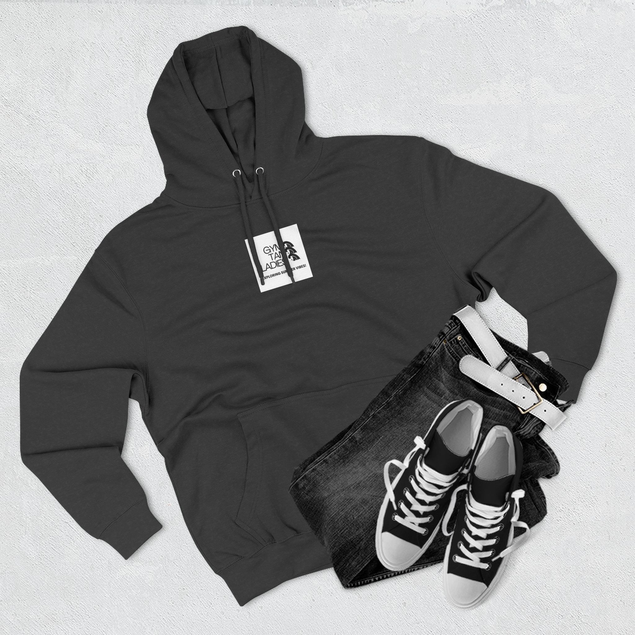 Pulse Fitne55 Gym Tan Ladies Hoodie — 'Exploring Summer Vibes' Graphic Pullover