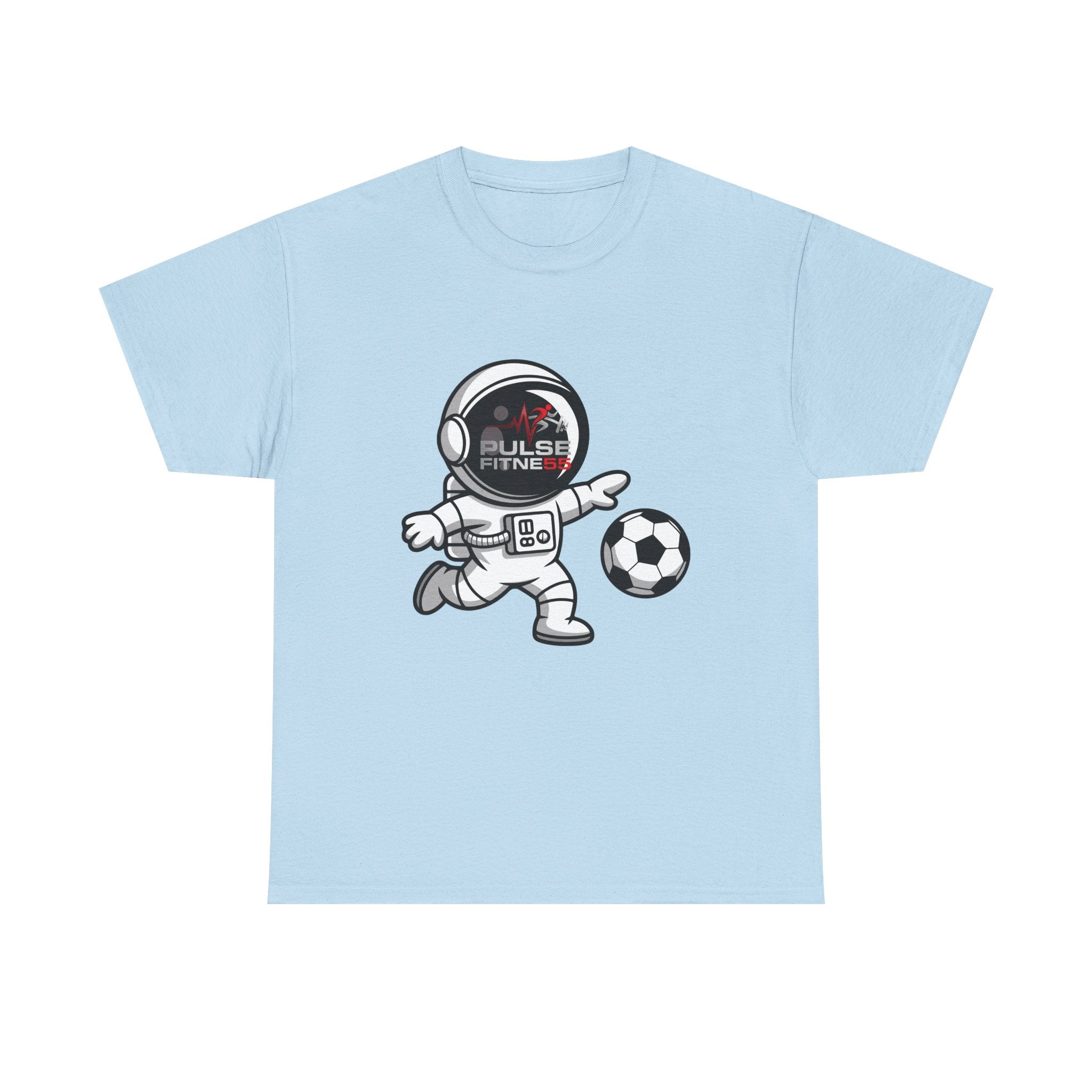Pulse Fitne55 graphic heavy Cotton Tee - astronaut soccer