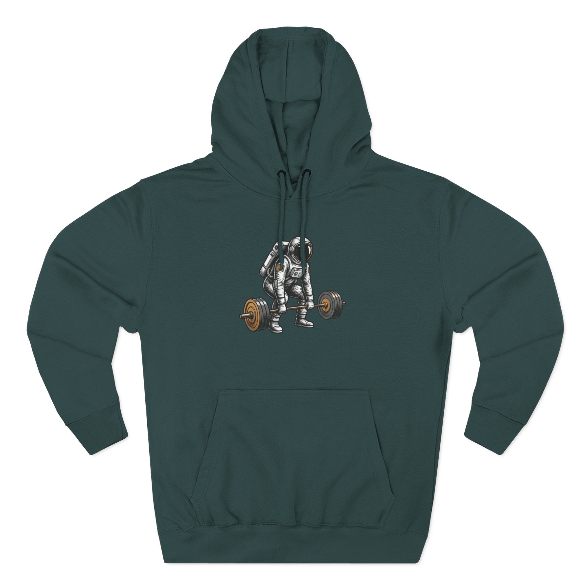Fitness Hoodie — Barbell Deadlift Graphic Pullover (Pulse Fitne55 Logo)