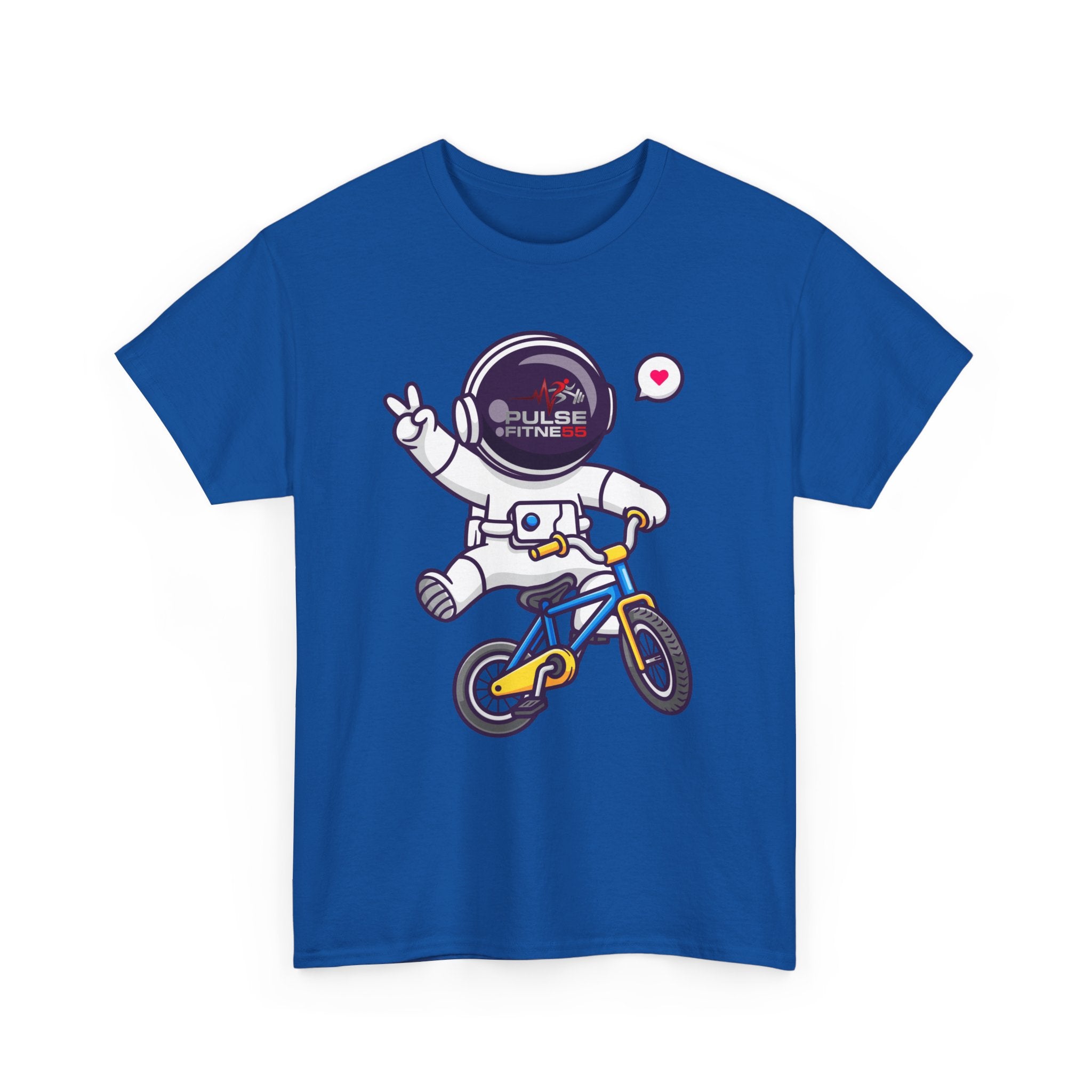 Pulse Fitne55 graphic heavy Cotton Tee - astronaut bike