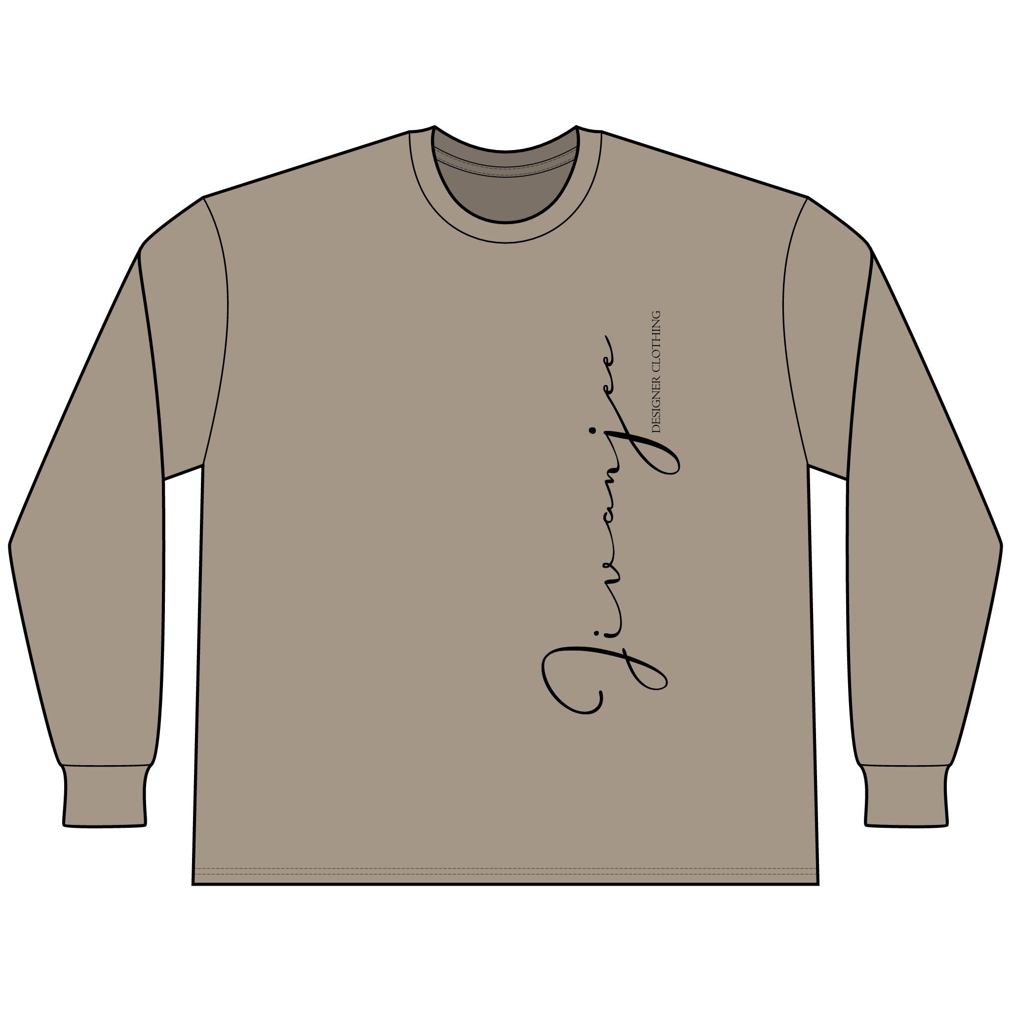 Jivanjee Designer Heavyweight Long Sleeve Tee