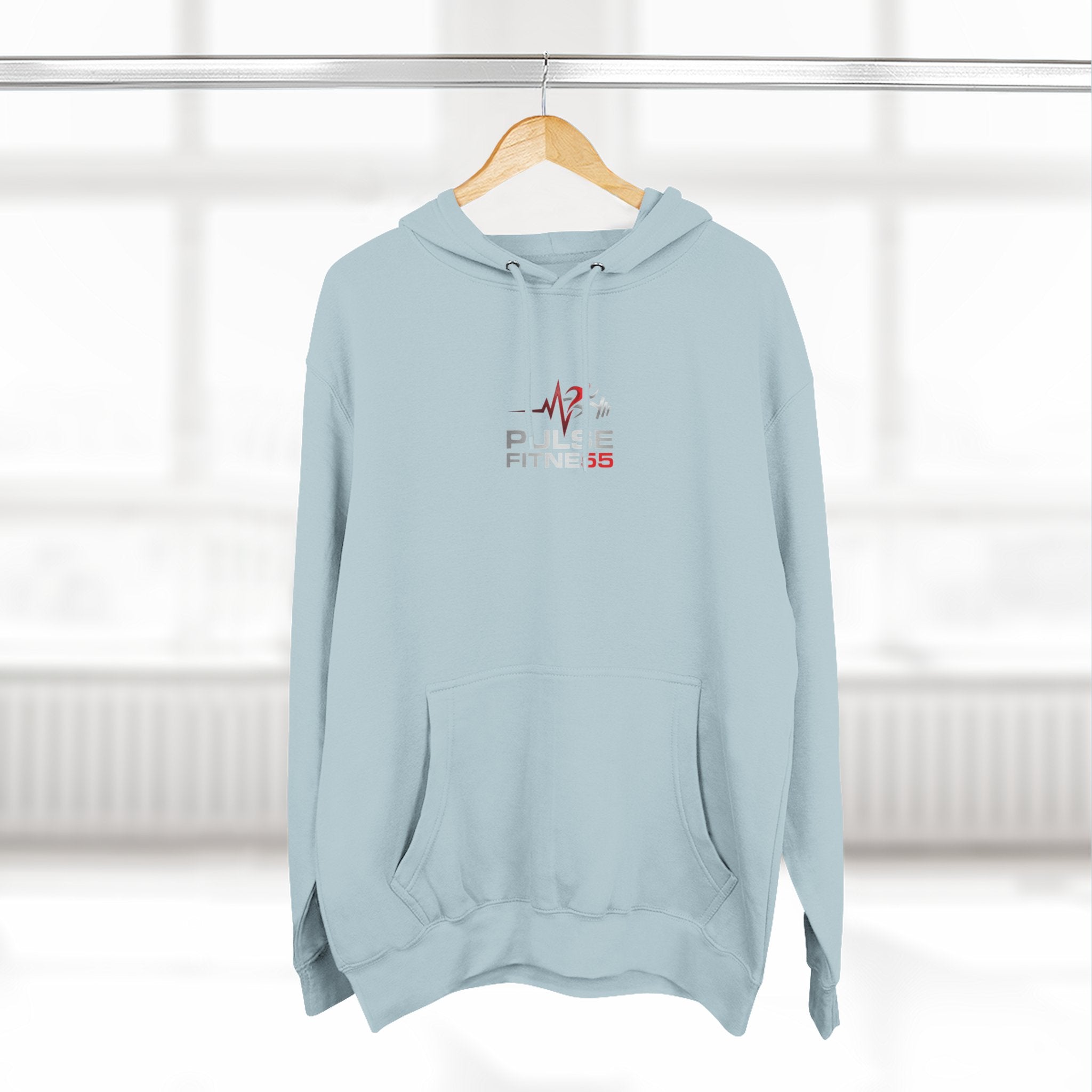 Fitness Pulse Hoodie — 'Pulse Fitness 55' Motivational Gym Sweatshirt