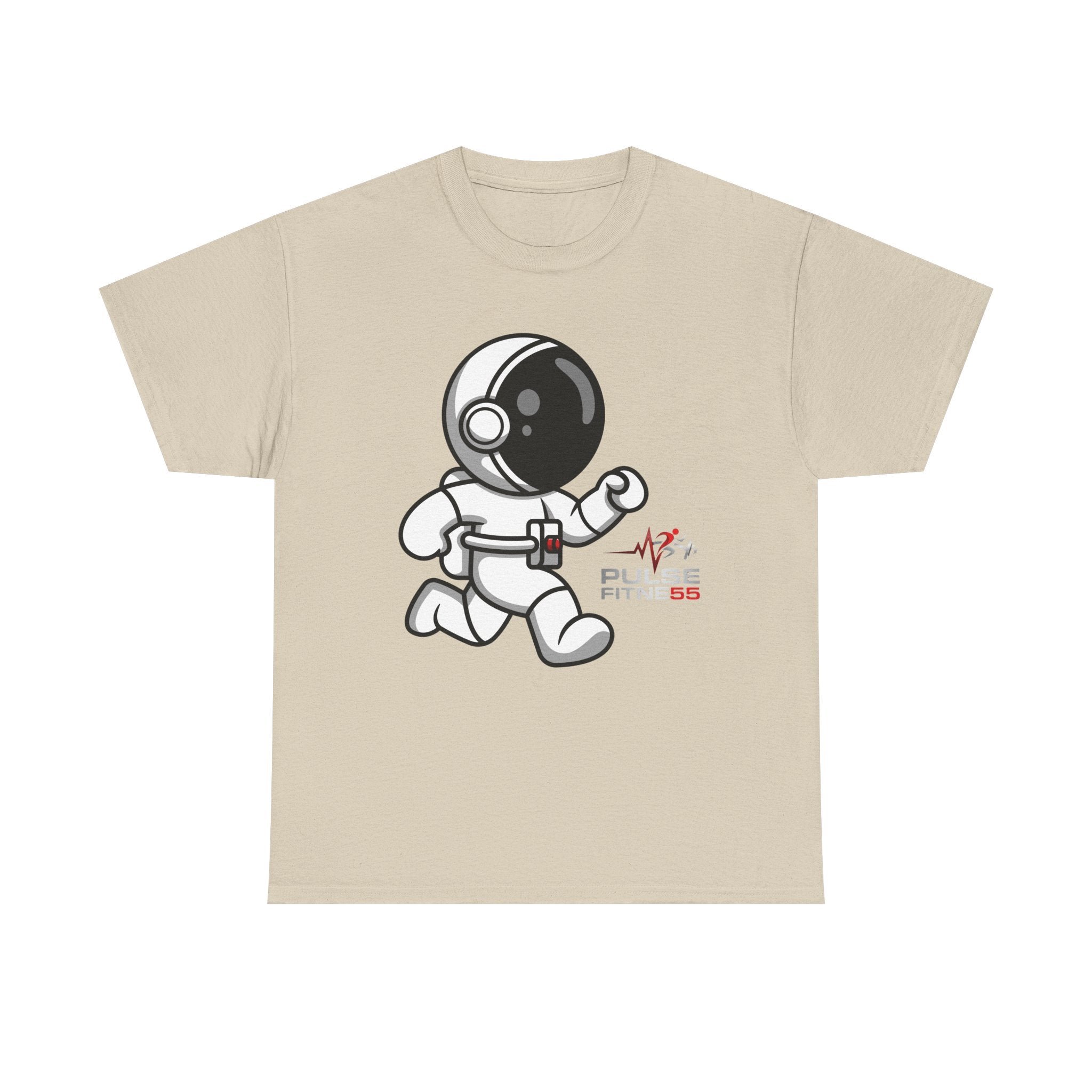 Pulse Fitne55 graphic heavy Cotton Tee - astronaut running