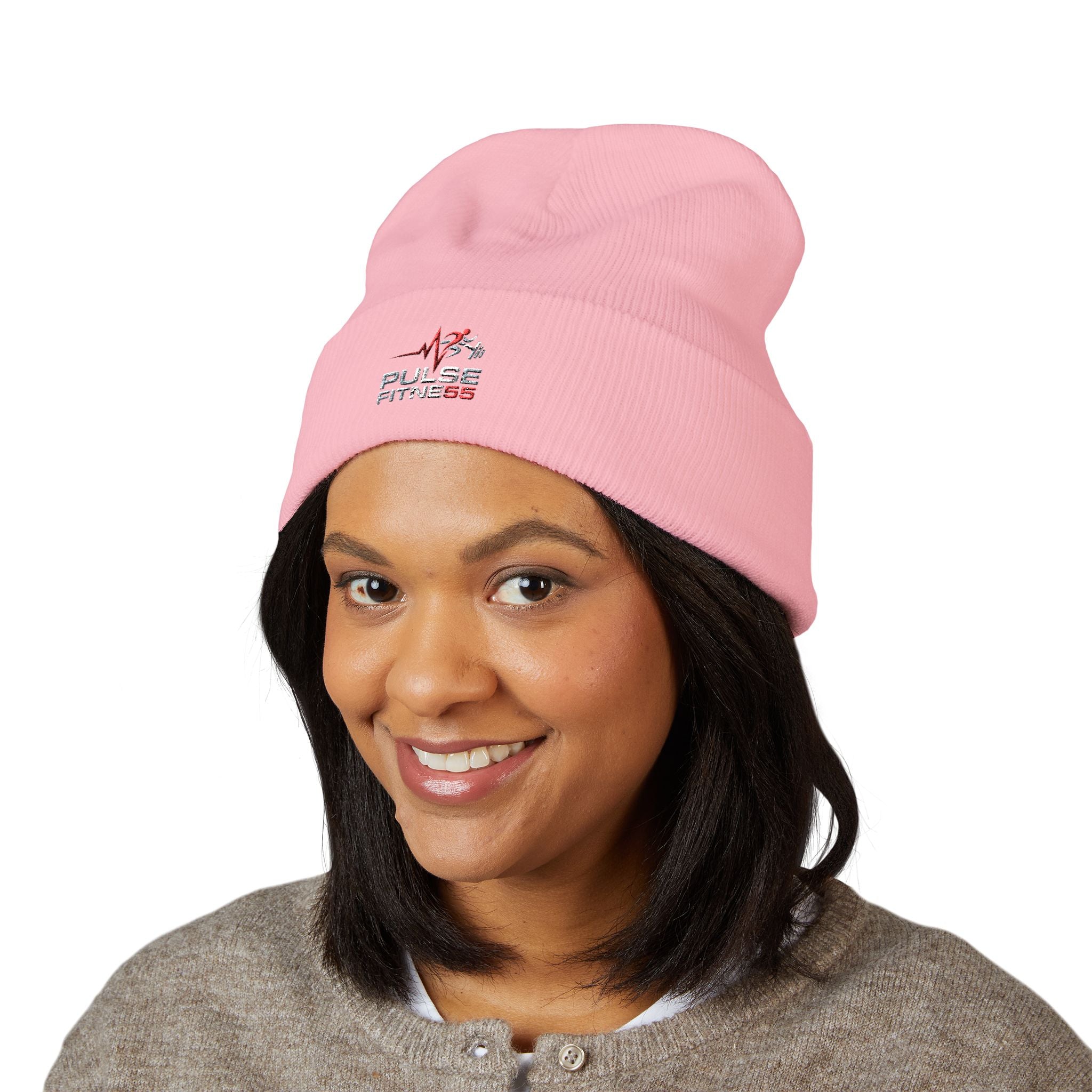 EMT Pulse Fitne55beat Embroidered Beanie - Classic Cuffed Knit Hat for First Responders