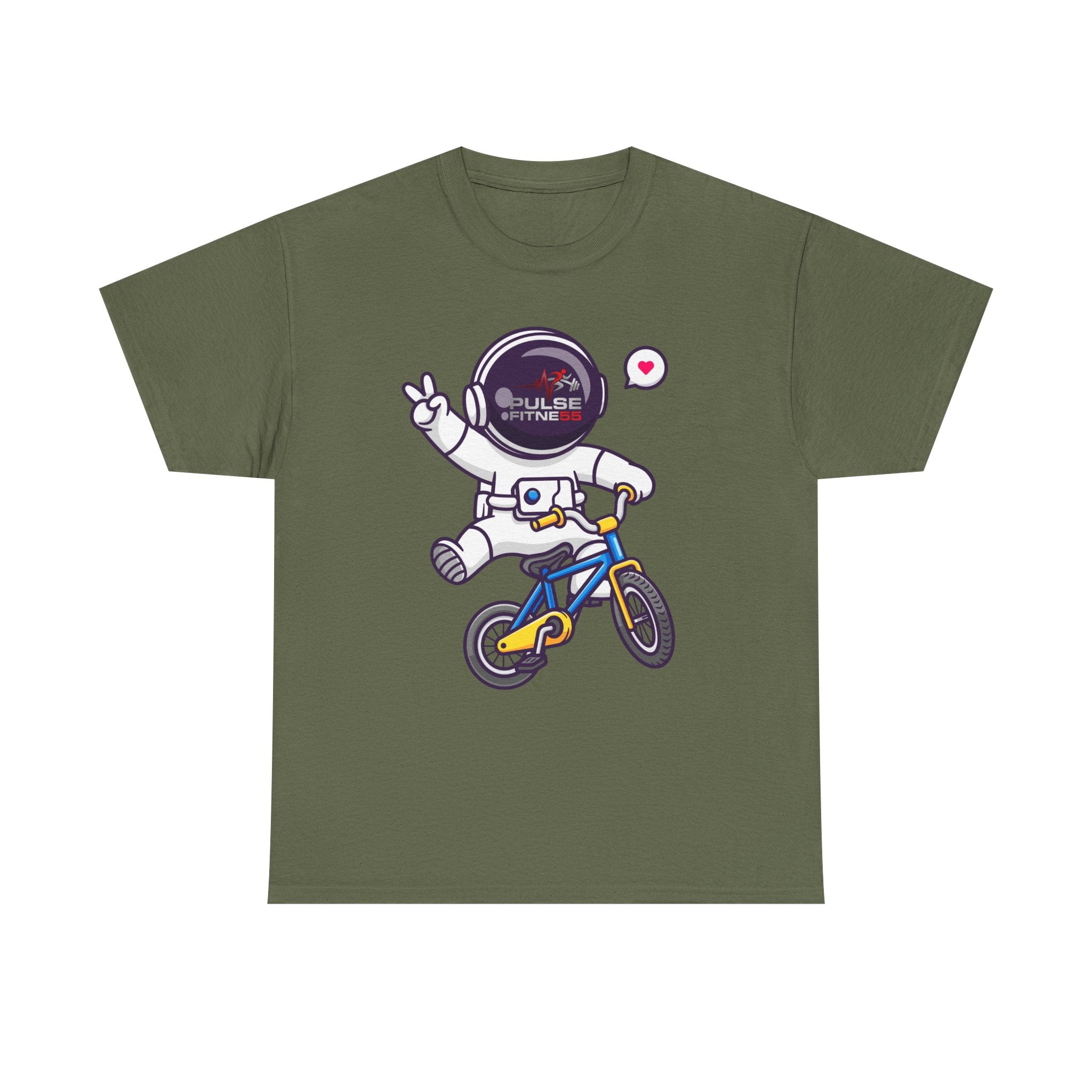 Pulse Fitne55 graphic heavy Cotton Tee - astronaut bike