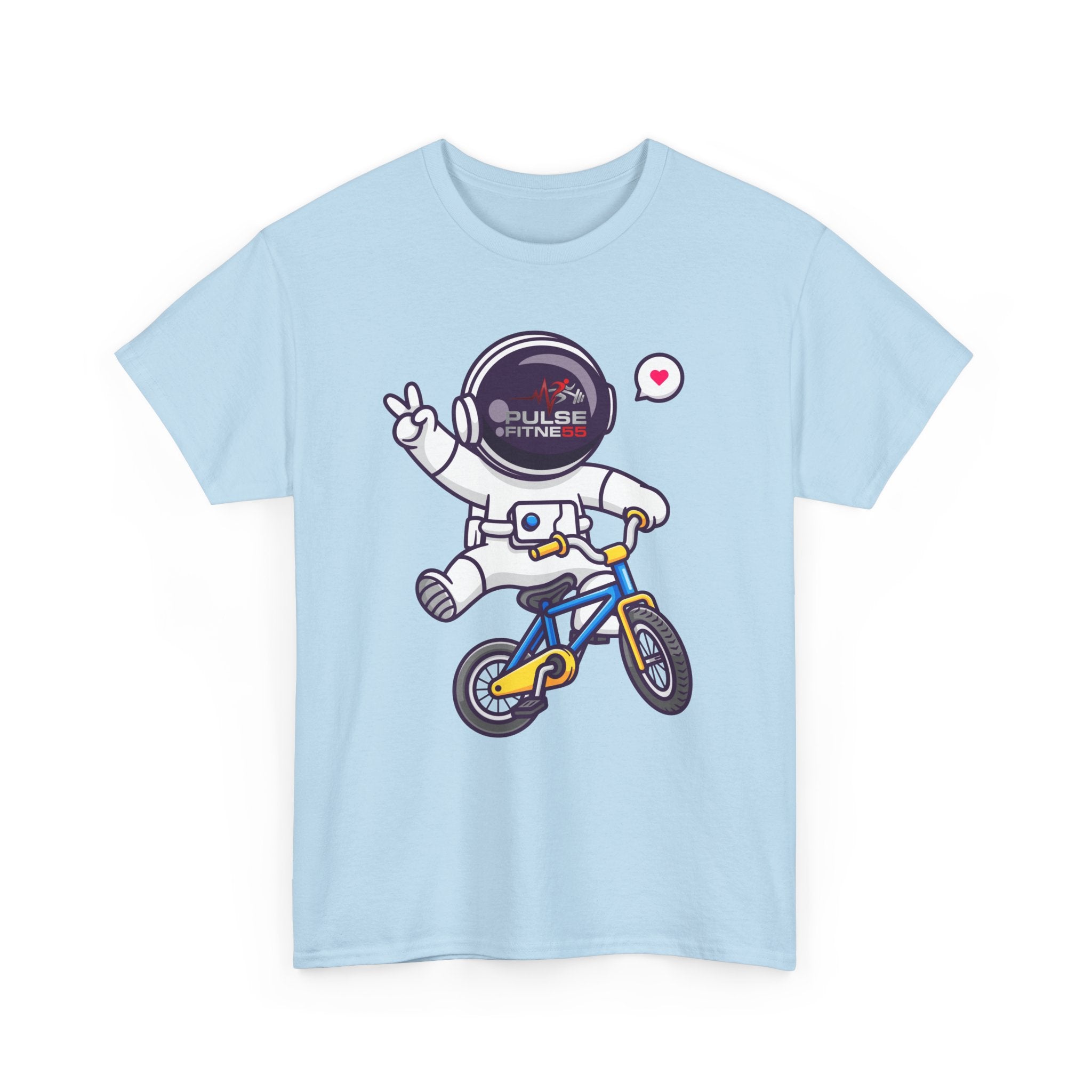Pulse Fitne55 graphic heavy Cotton Tee - astronaut bike