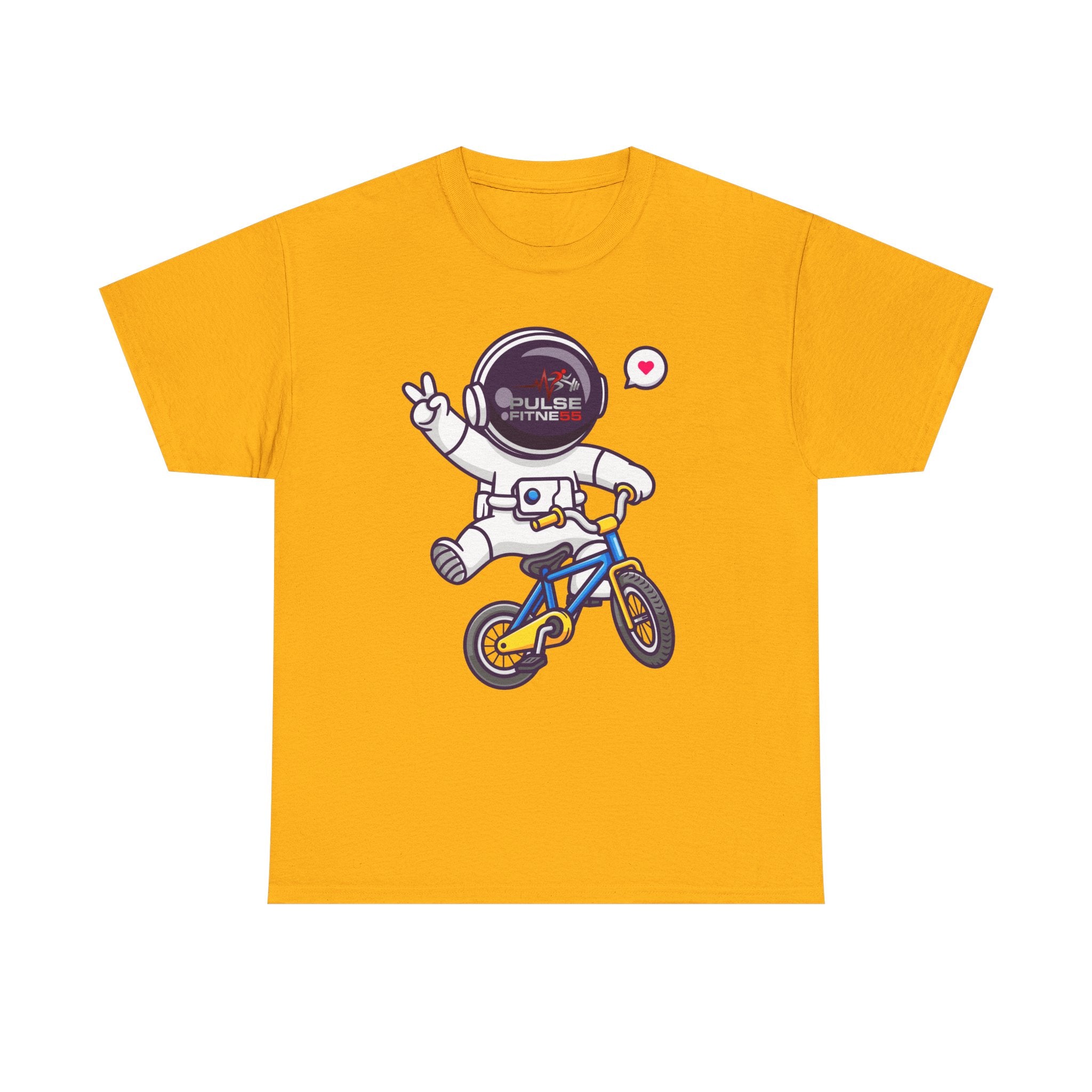 Pulse Fitne55 graphic heavy Cotton Tee - astronaut bike