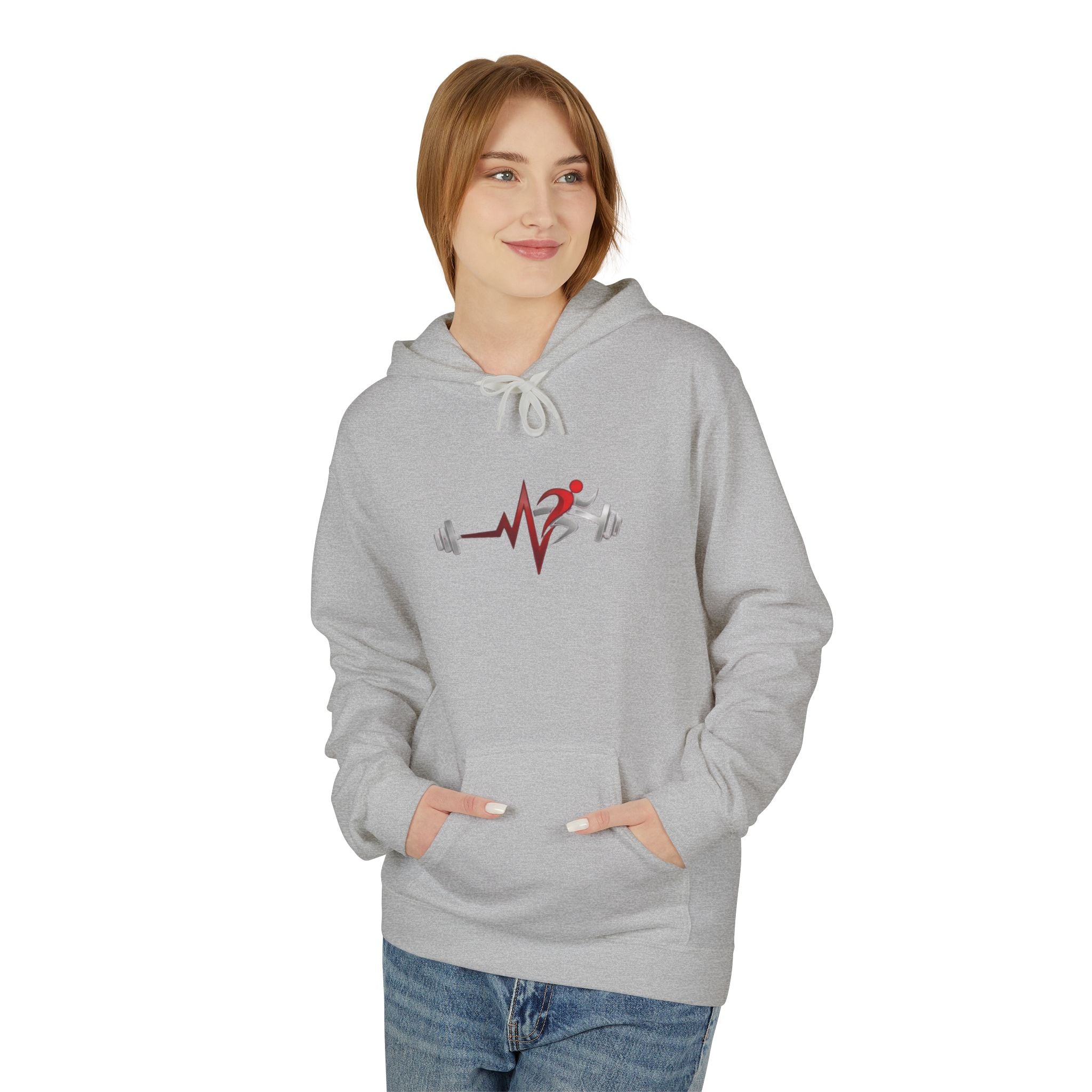 Pulse Fitne55- Midweight Softstyle Fleece Hoodie- rep/lift/drive logo