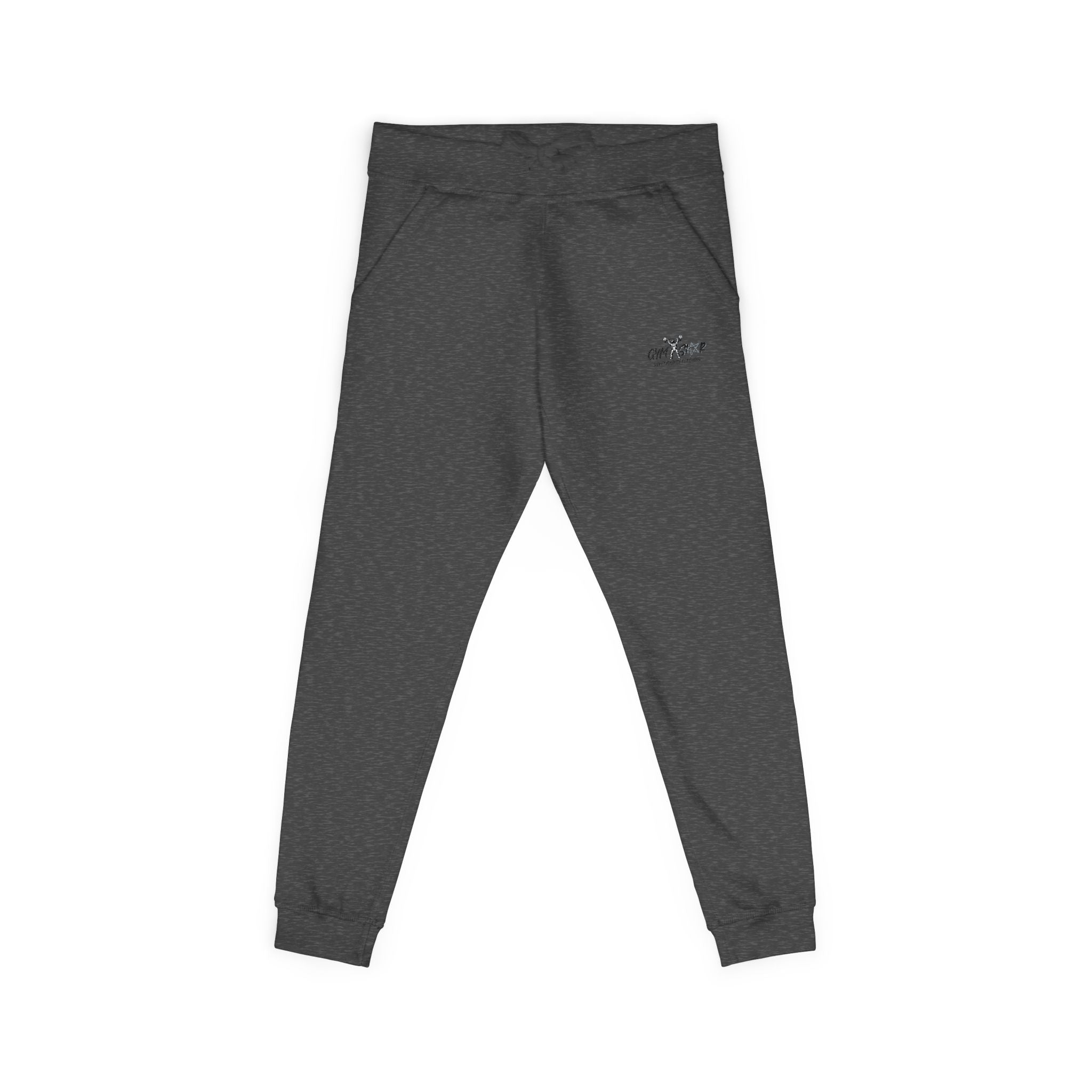 Embroidered Minimalist White Fleece Sweatpants — Cozy Everyday Joggers