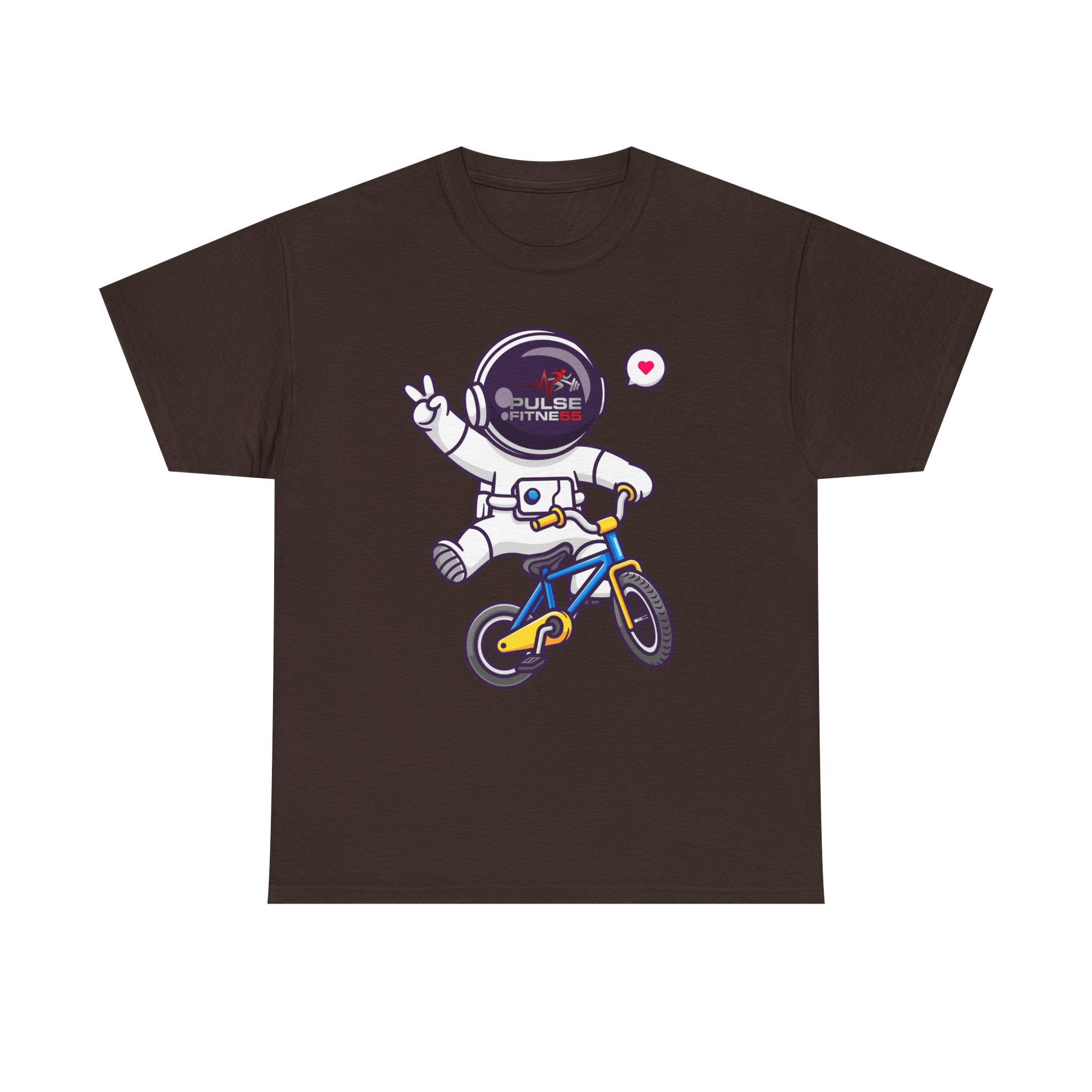Pulse Fitne55 graphic heavy Cotton Tee - astronaut bike