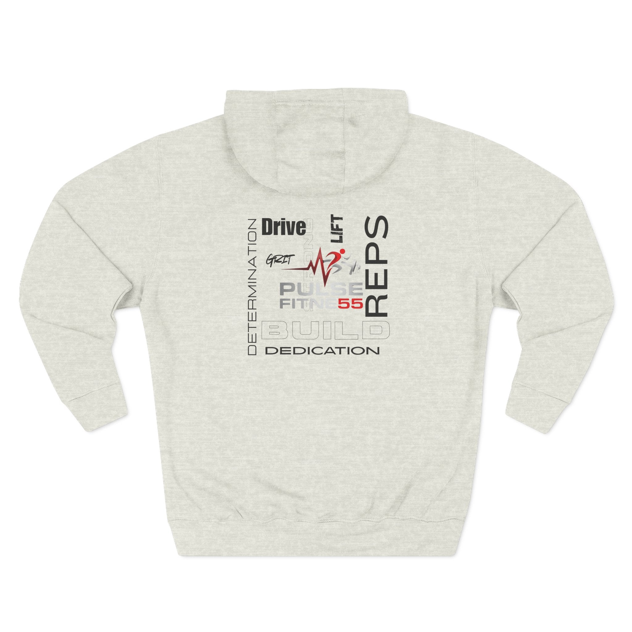Fitness Pulse Hoodie — 'Pulse Fitness 55' Motivational Gym Sweatshirt