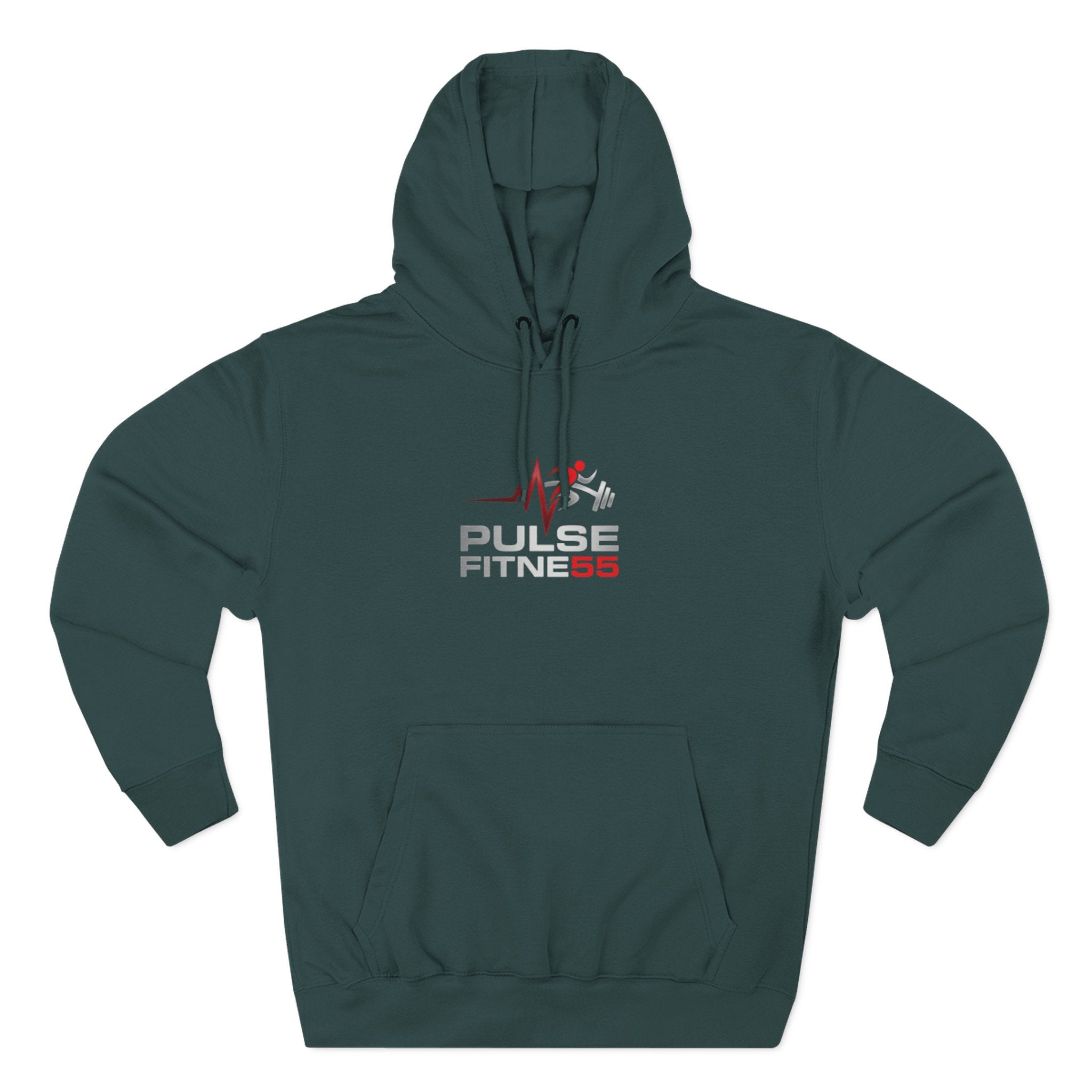 Pulse Fitne55 55 Hoodie — Gym Logo Fleece Pullover