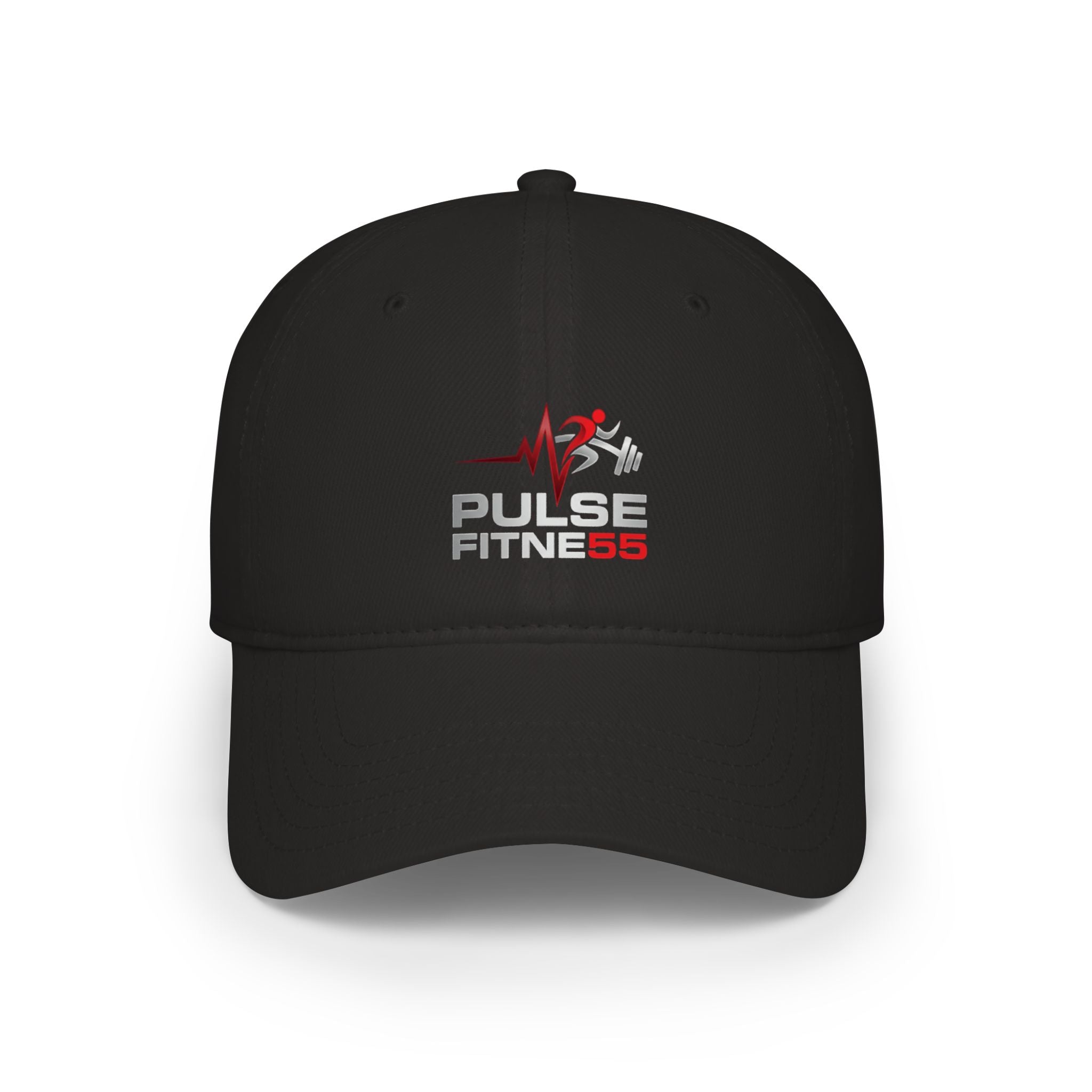 Pulse Fitne55 Low Profile Baseball Cap — Embroidered Gym Hat