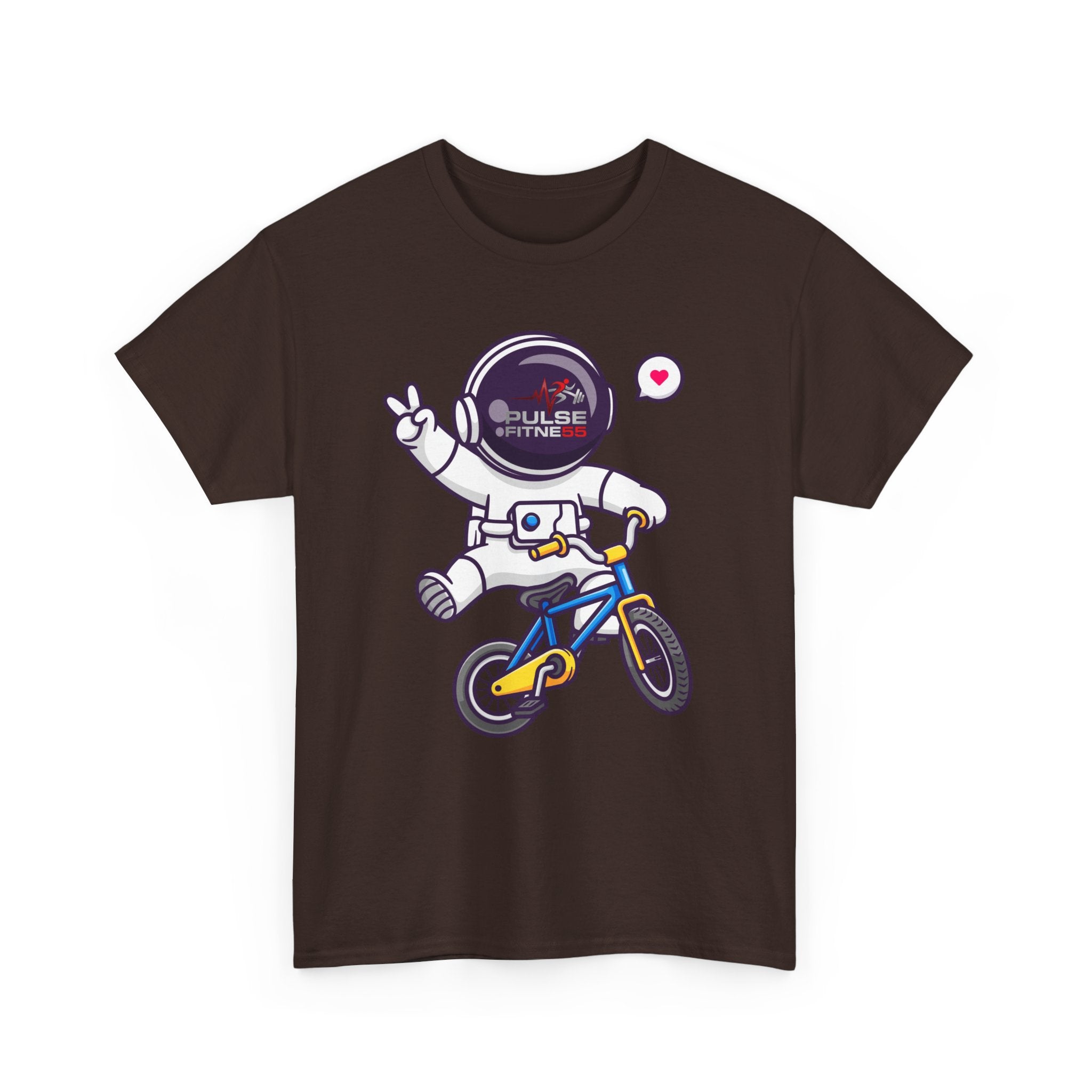 Pulse Fitne55 graphic heavy Cotton Tee - astronaut bike