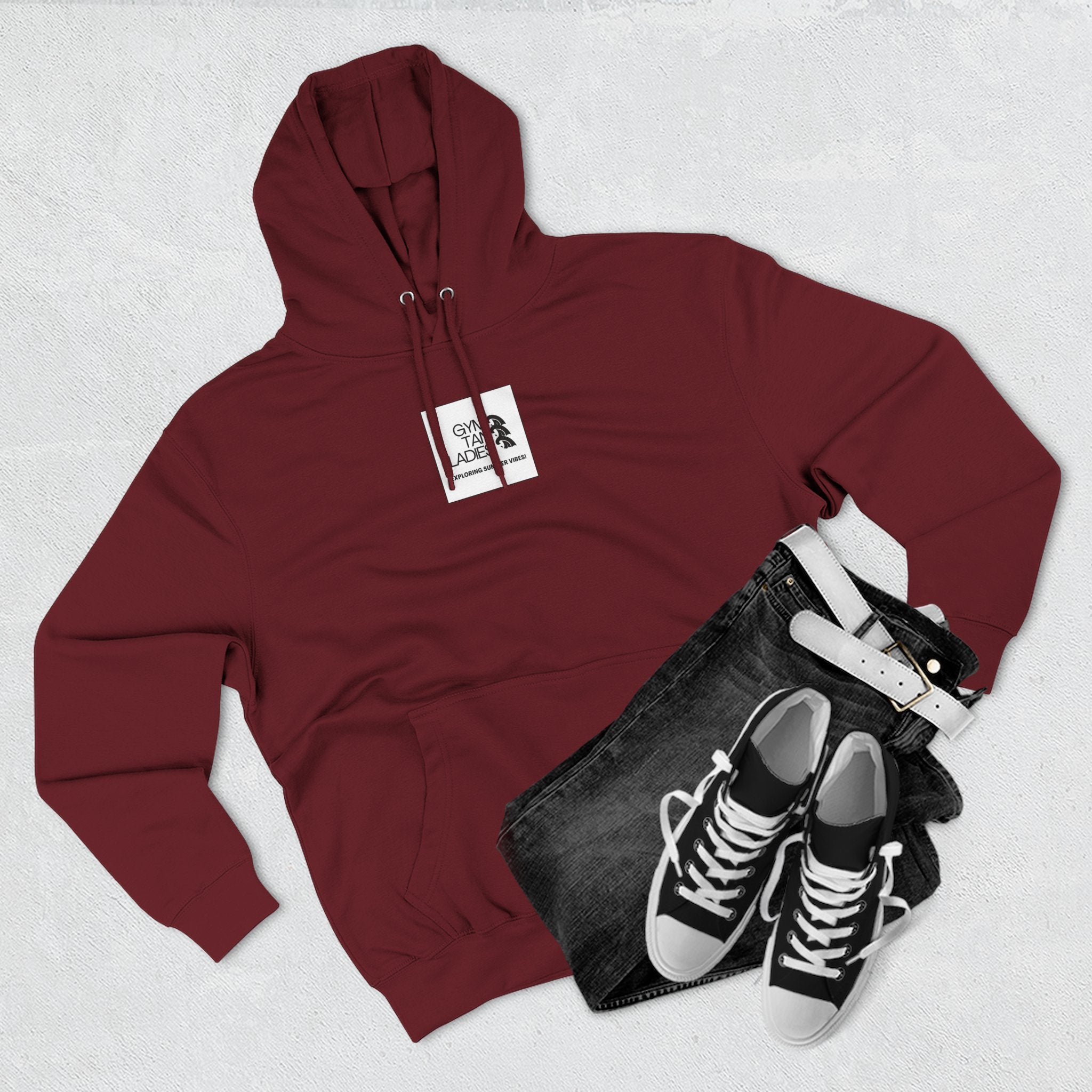 Pulse Fitne55 Gym Tan Ladies Hoodie — 'Exploring Summer Vibes' Graphic Pullover
