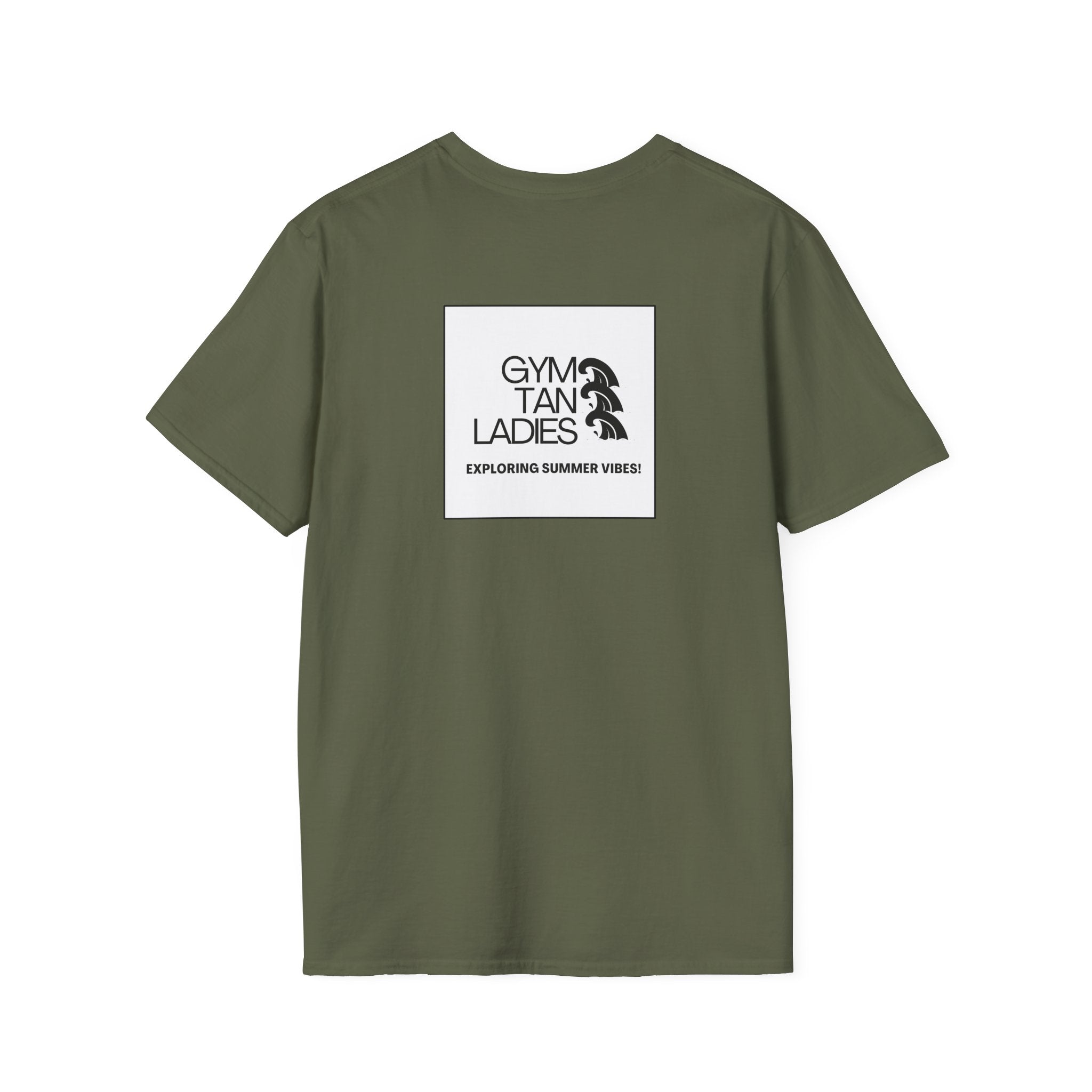 Pulse Fitne55 Gym Tan T-Shirt — Minimal Beachy Summer Graphic Tee