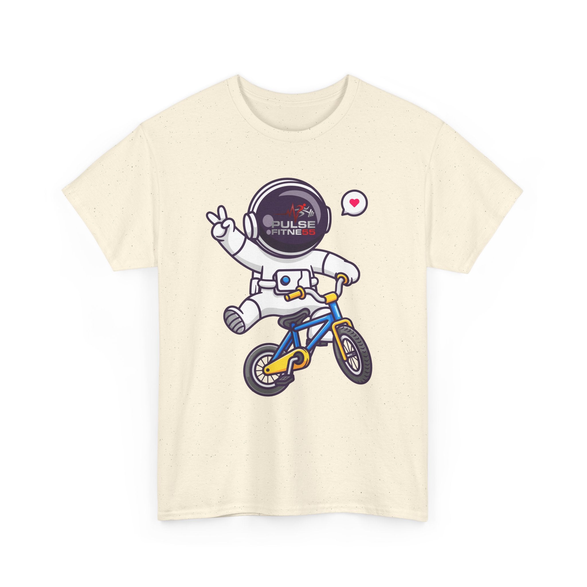 Pulse Fitne55 graphic heavy Cotton Tee - astronaut bike