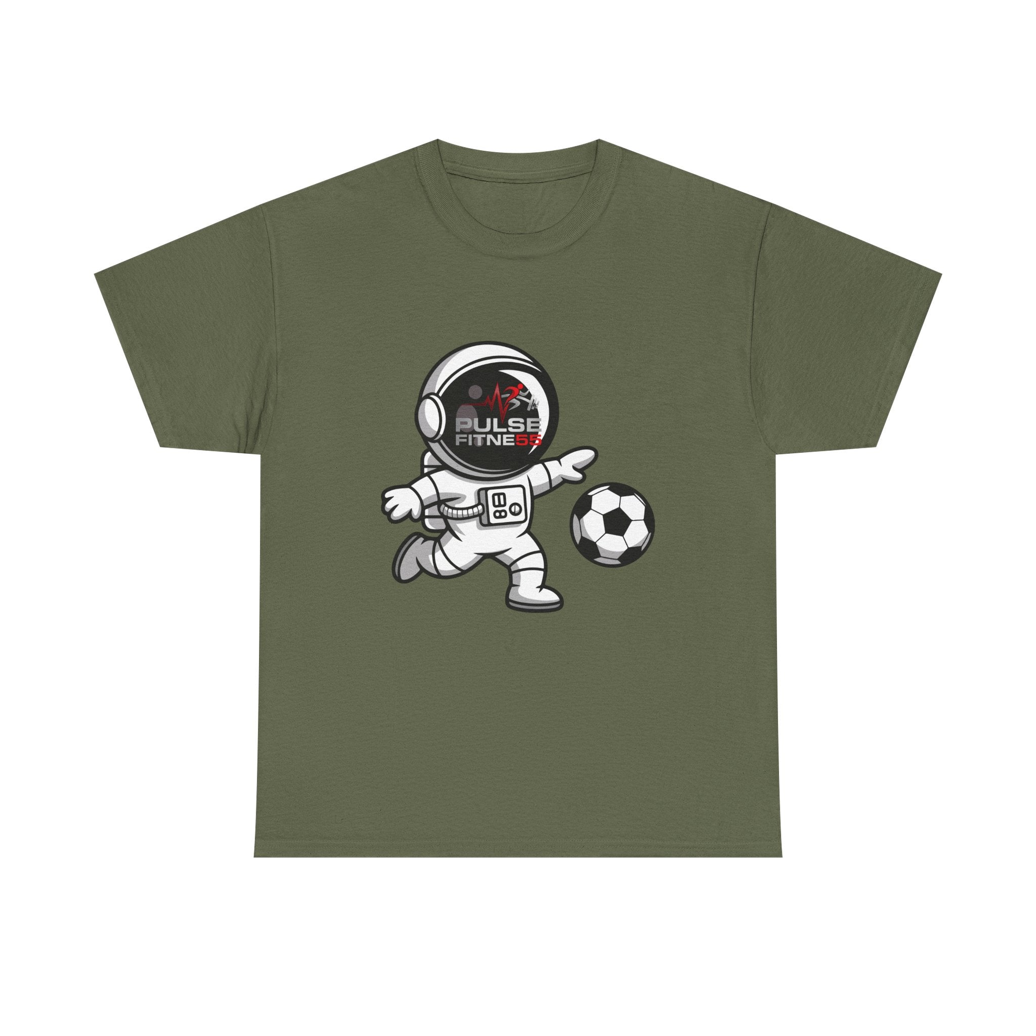 Pulse Fitne55 graphic heavy Cotton Tee - astronaut soccer