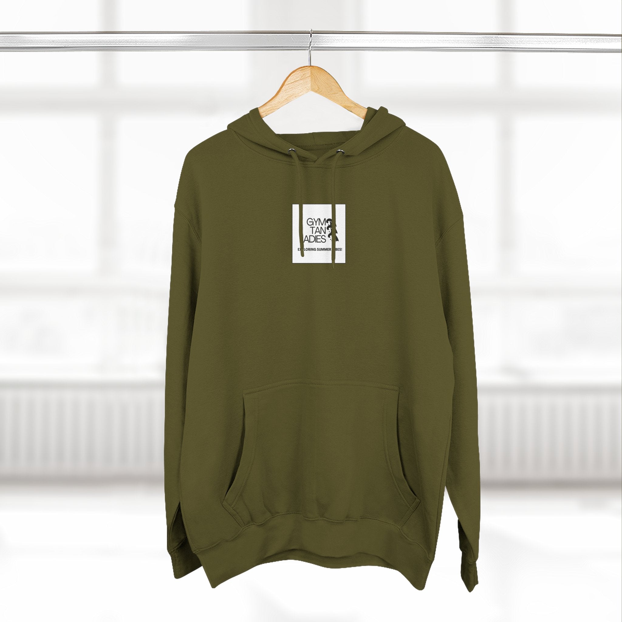 Pulse Fitne55 Gym Tan Ladies Hoodie — 'Exploring Summer Vibes' Graphic Pullover