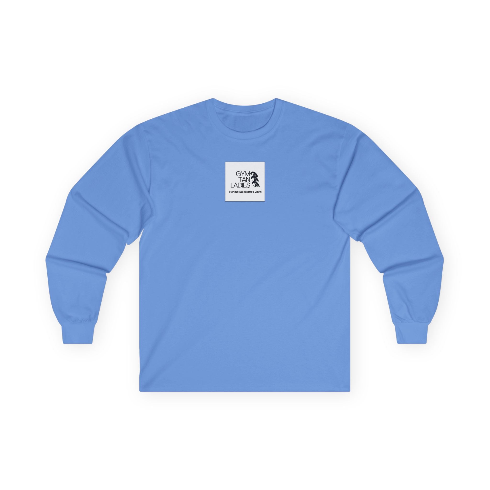 Mens Gym Tan logo Long Sleeve Tee
