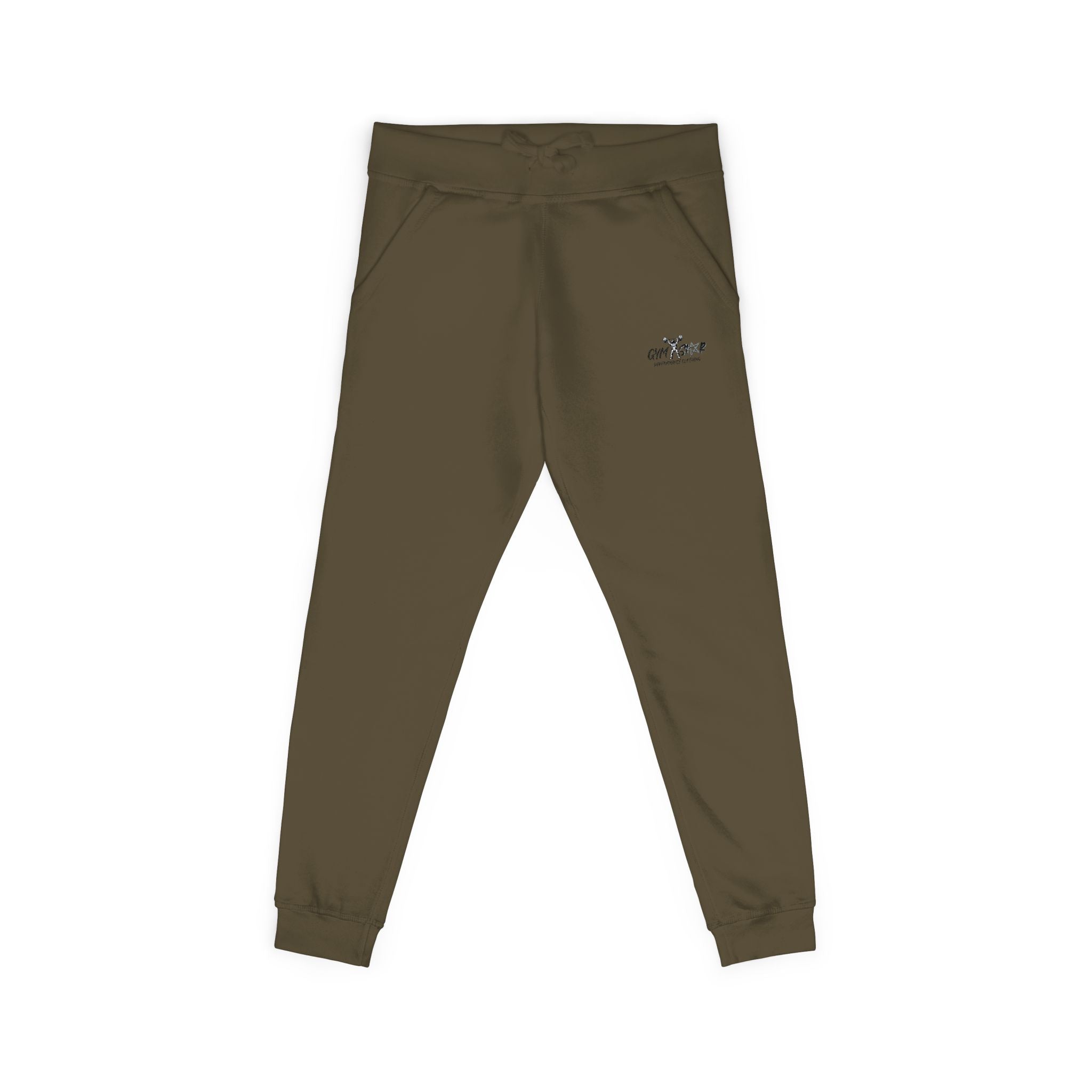 Embroidered Minimalist White Fleece Sweatpants — Cozy Everyday Joggers