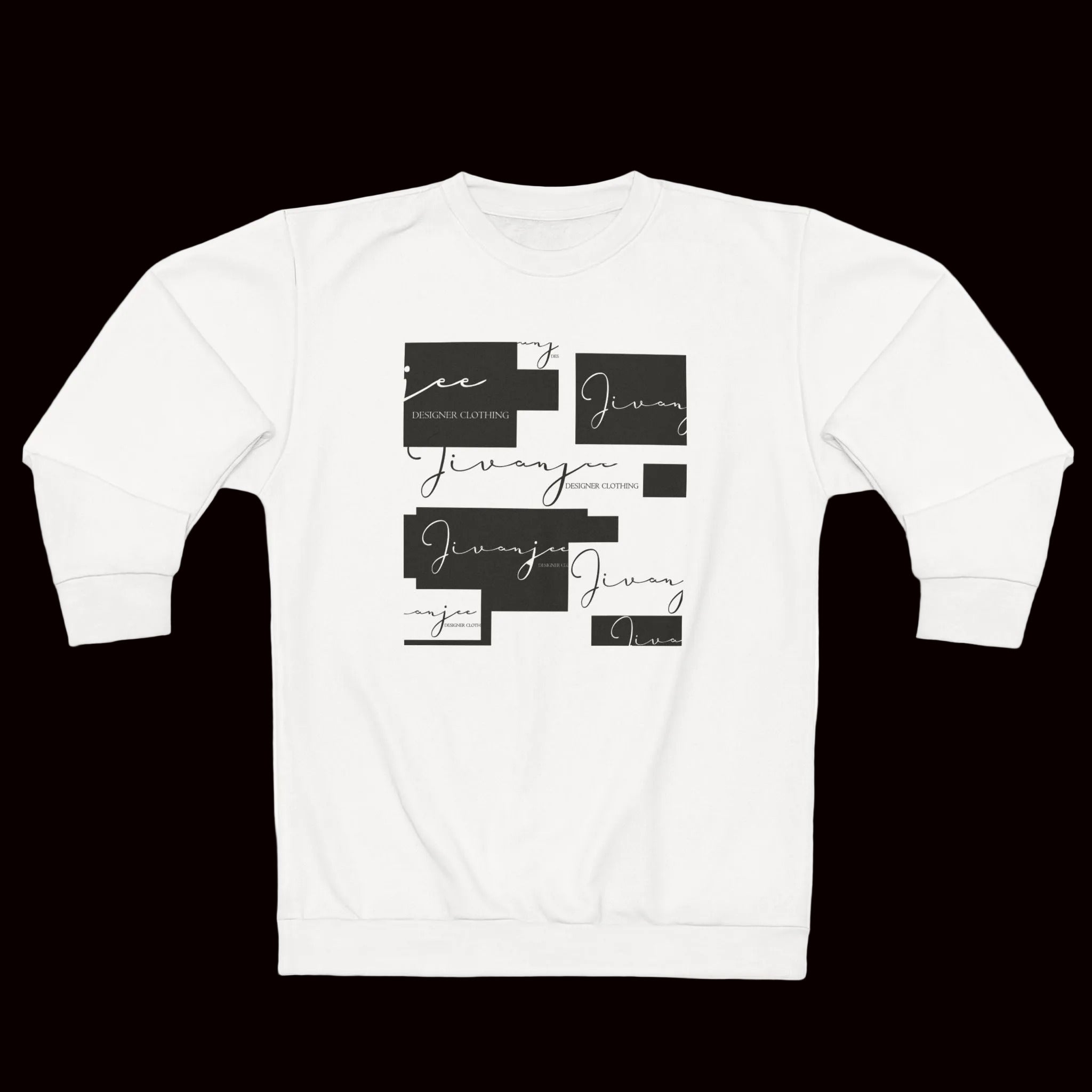 Jivanjee Designer Sweatshirt — Geometric Script Graphic