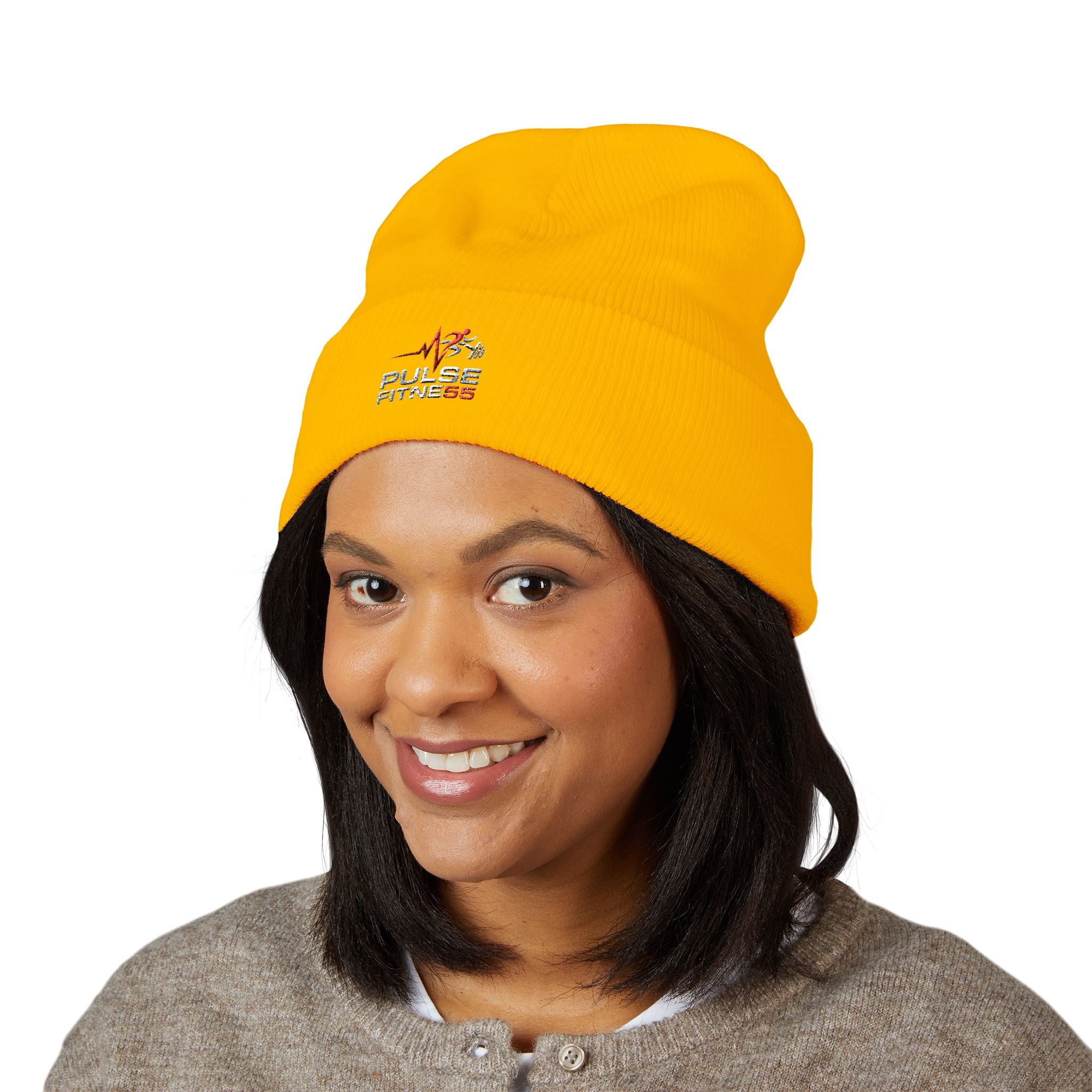 EMT Pulse Fitne55beat Embroidered Beanie - Classic Cuffed Knit Hat for First Responders
