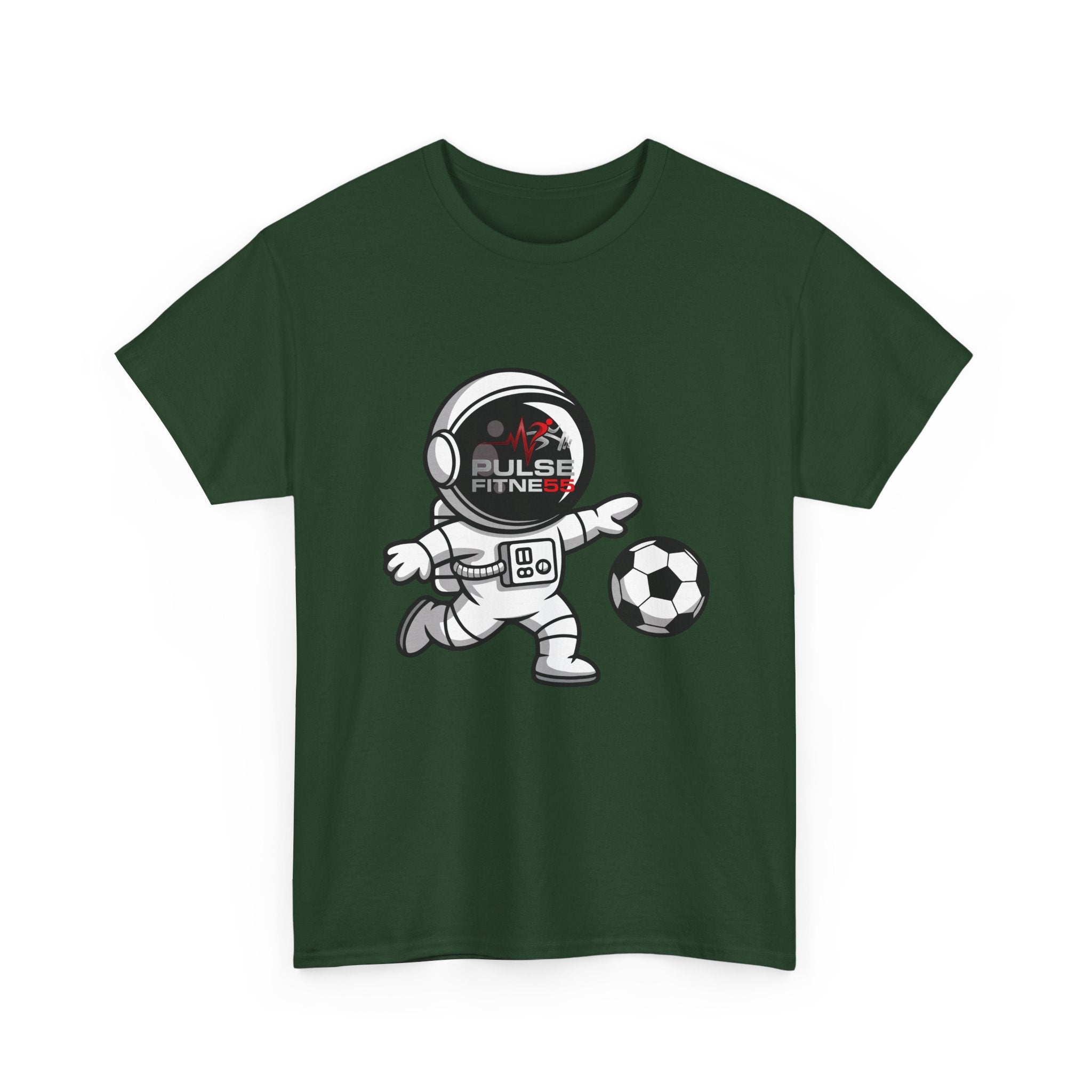 Pulse Fitne55 graphic heavy Cotton Tee - astronaut soccer