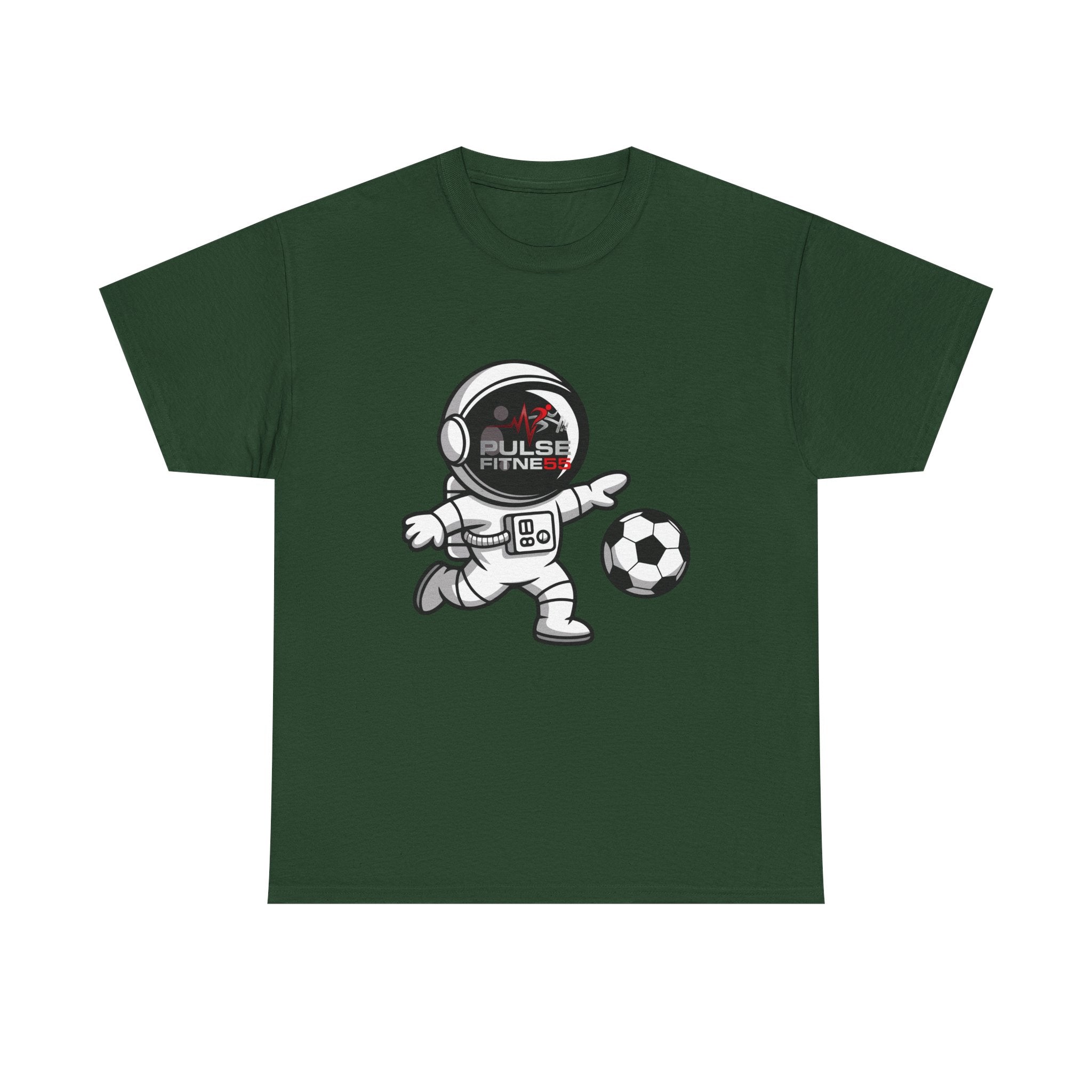 Pulse Fitne55 graphic heavy Cotton Tee - astronaut soccer