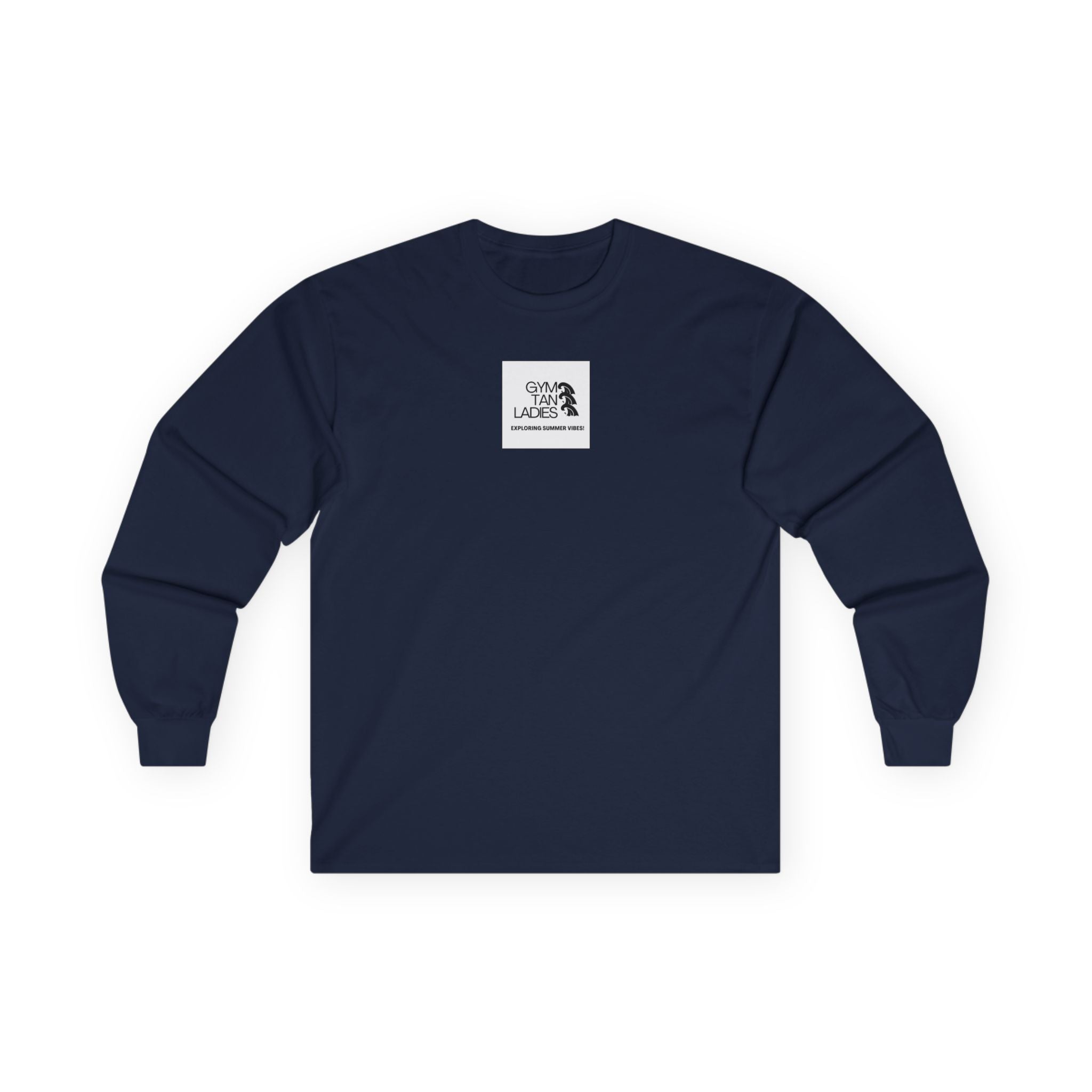 Mens Gym Tan logo Long Sleeve Tee
